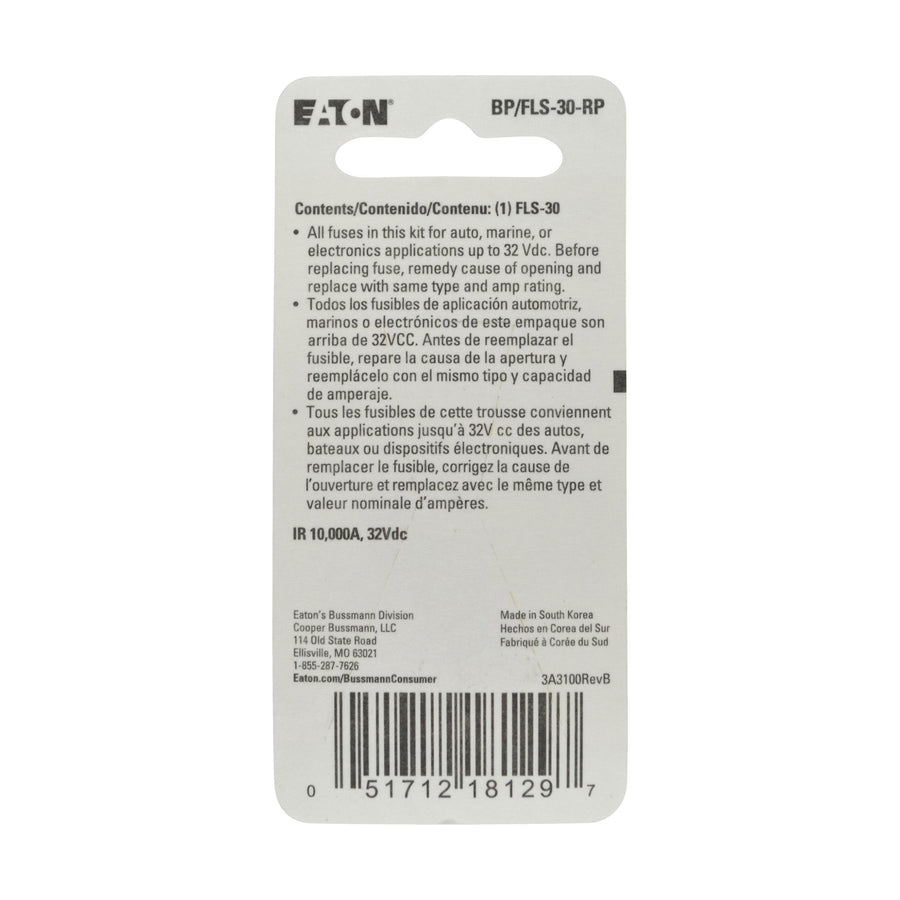 30 Amp Bussmann (BP/FLS-30-RP) Mini Female Termination Fusible Link