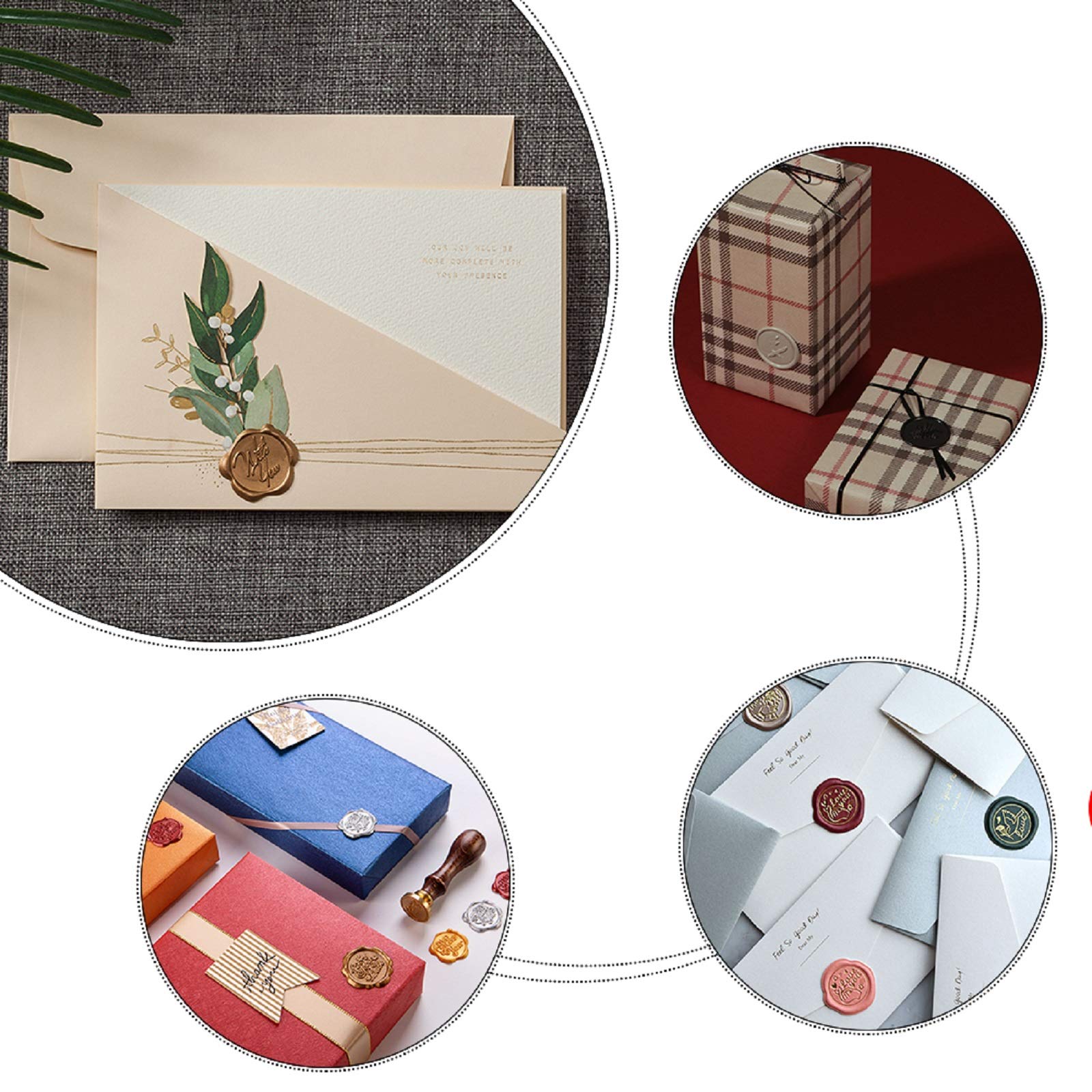 Wax Seal Stamp SUPERDANT Monkey Pattern Vintage Seal Stamp Retro Removable Brass Head 0.98" Wooden Handle Seal Stamp for Greeting Card, Envelope Invitation, Gift Wrapping