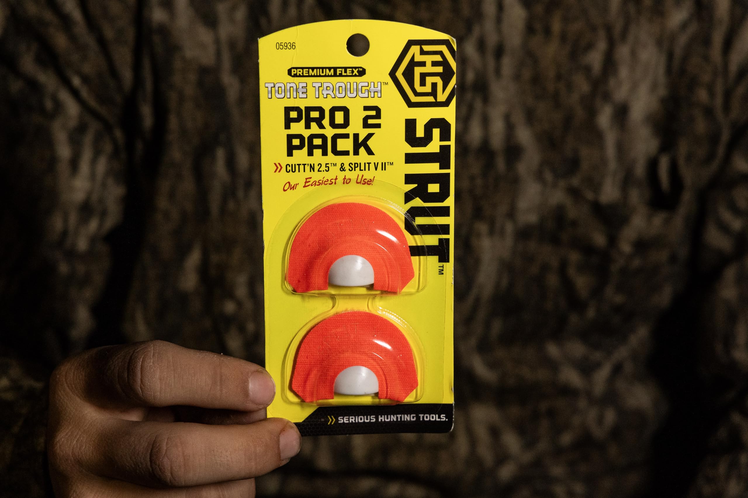 H.S. Strut Hunters Specialties Tone Tough Pro 2-Pack - Split V II & Cutt'n 2.5 Diaphragm Mouth Turkey Calls