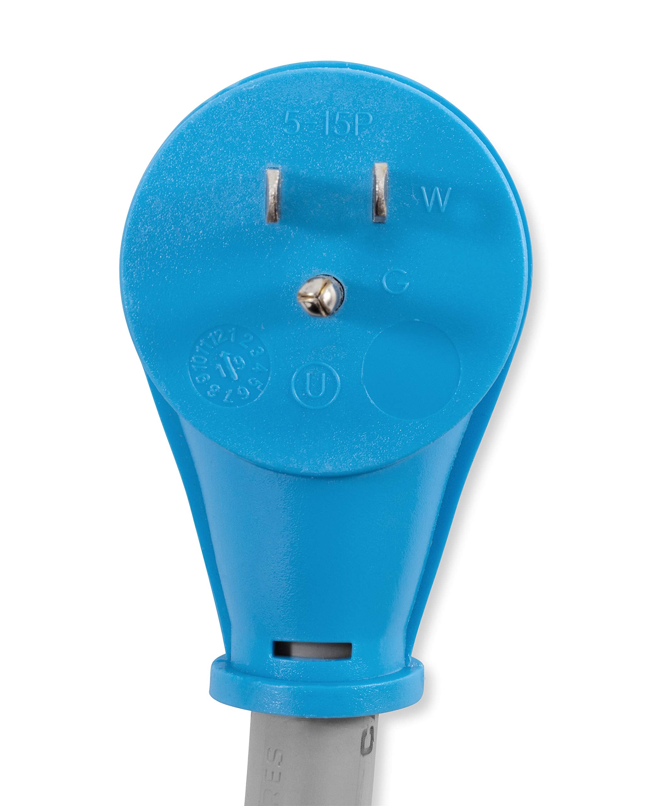 PowerGrip Camco Dogbone Adapter | Features Heavy-Duty PVC Sheath Construction, a 15-AMP Male and a 50-AMP Female Connection, and is Rated for 125 Volts (55446)