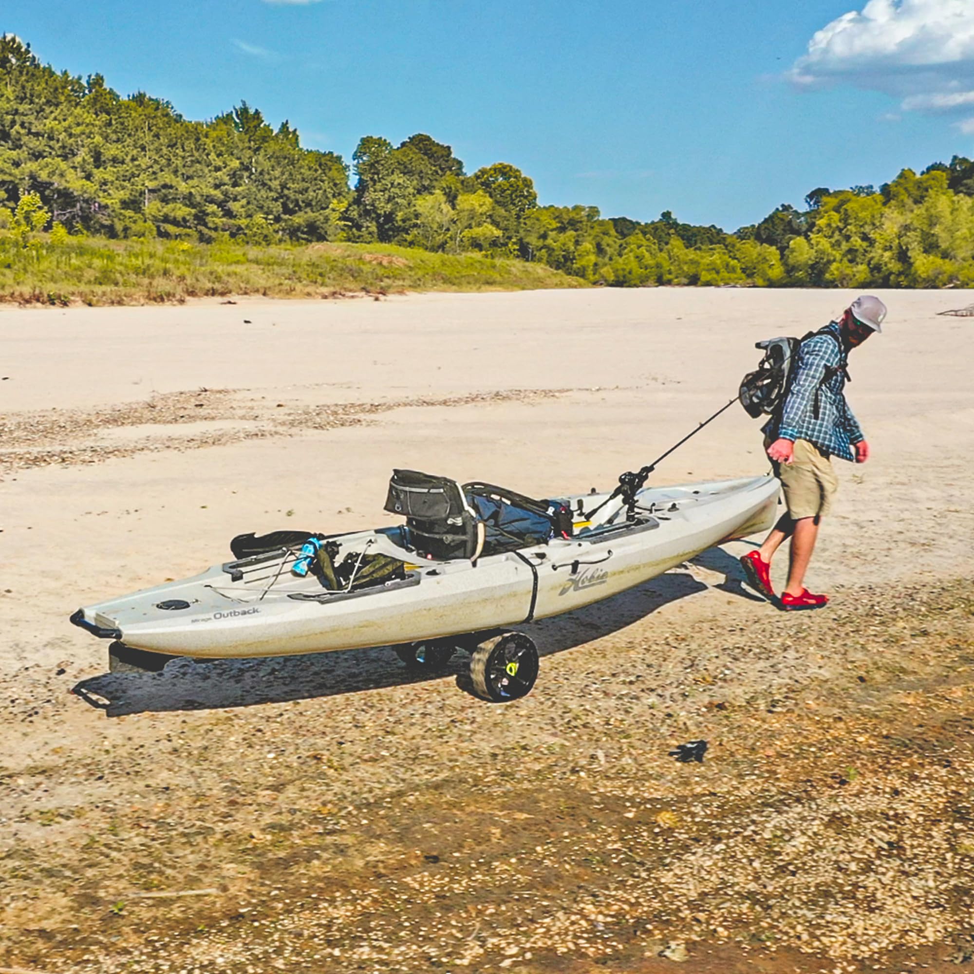 C-Tug R Railblaza Heavy Duty Kayak and Canoe Trolley with SandTrakzs Wheels
