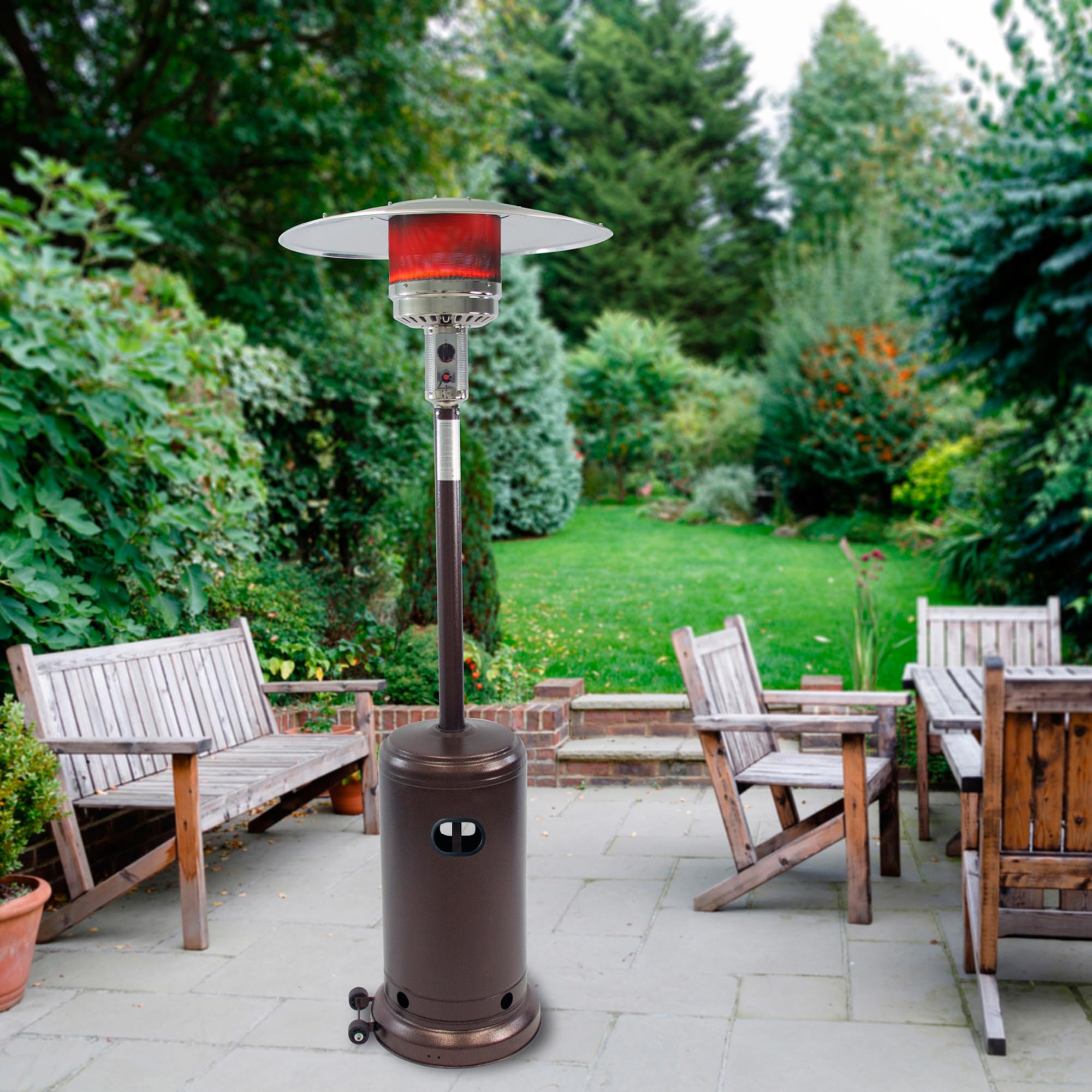 Dyna-Glo 41000 BTU Deluxe Hammered Bronze Patio Heater DGPH101BR
