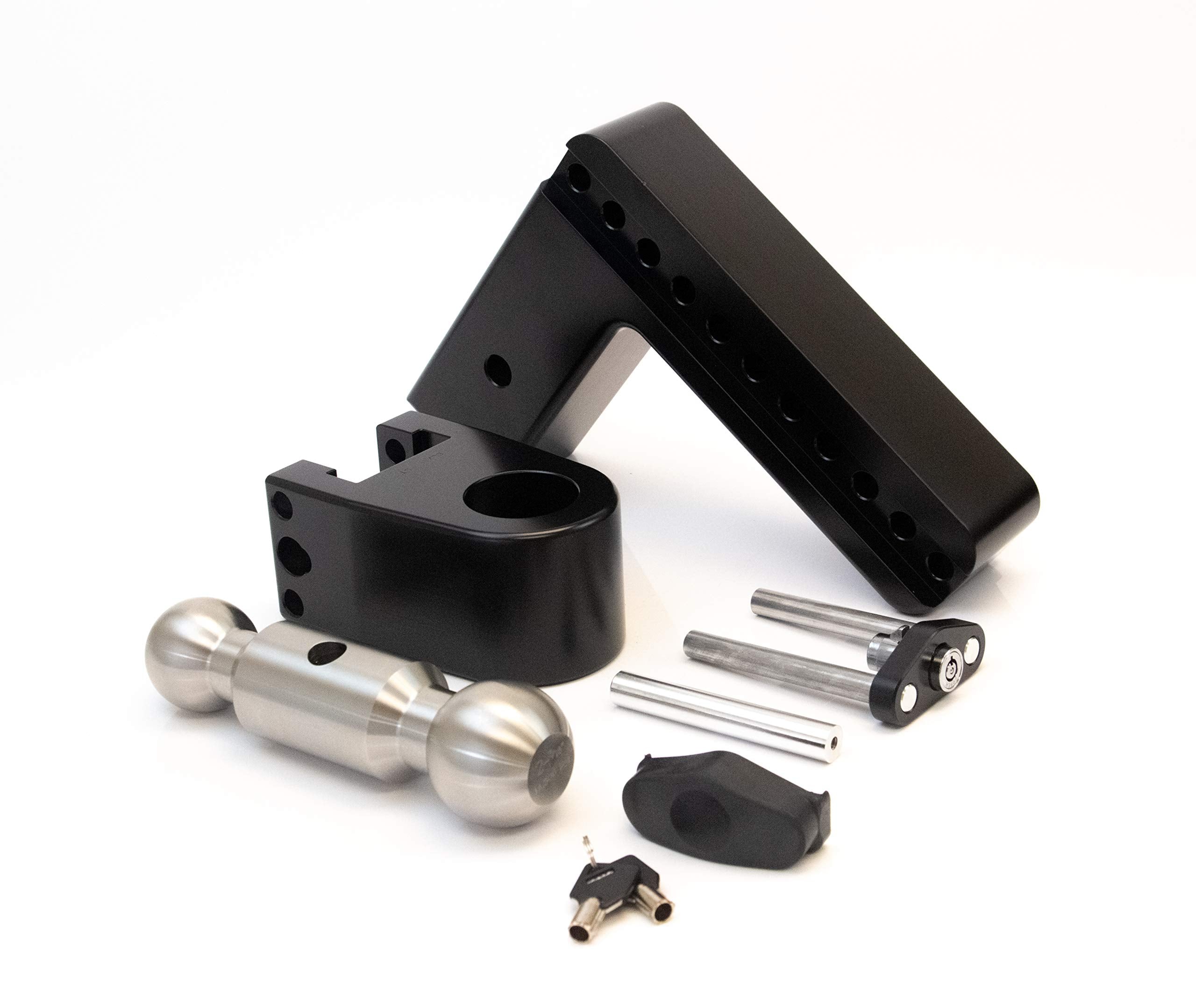 Drop Hitch Receiver Weigh Safe LTB8-3-CER-BLA: 3 Inches Adjustable