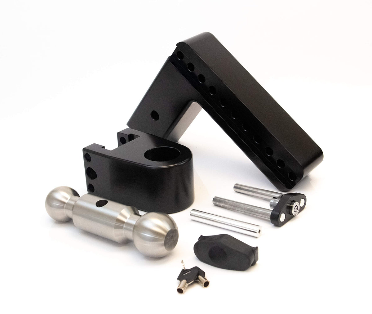 Drop Hitch Receiver Weigh Safe LTB8-3-CER-BLA: 3 Inches Adjustable
