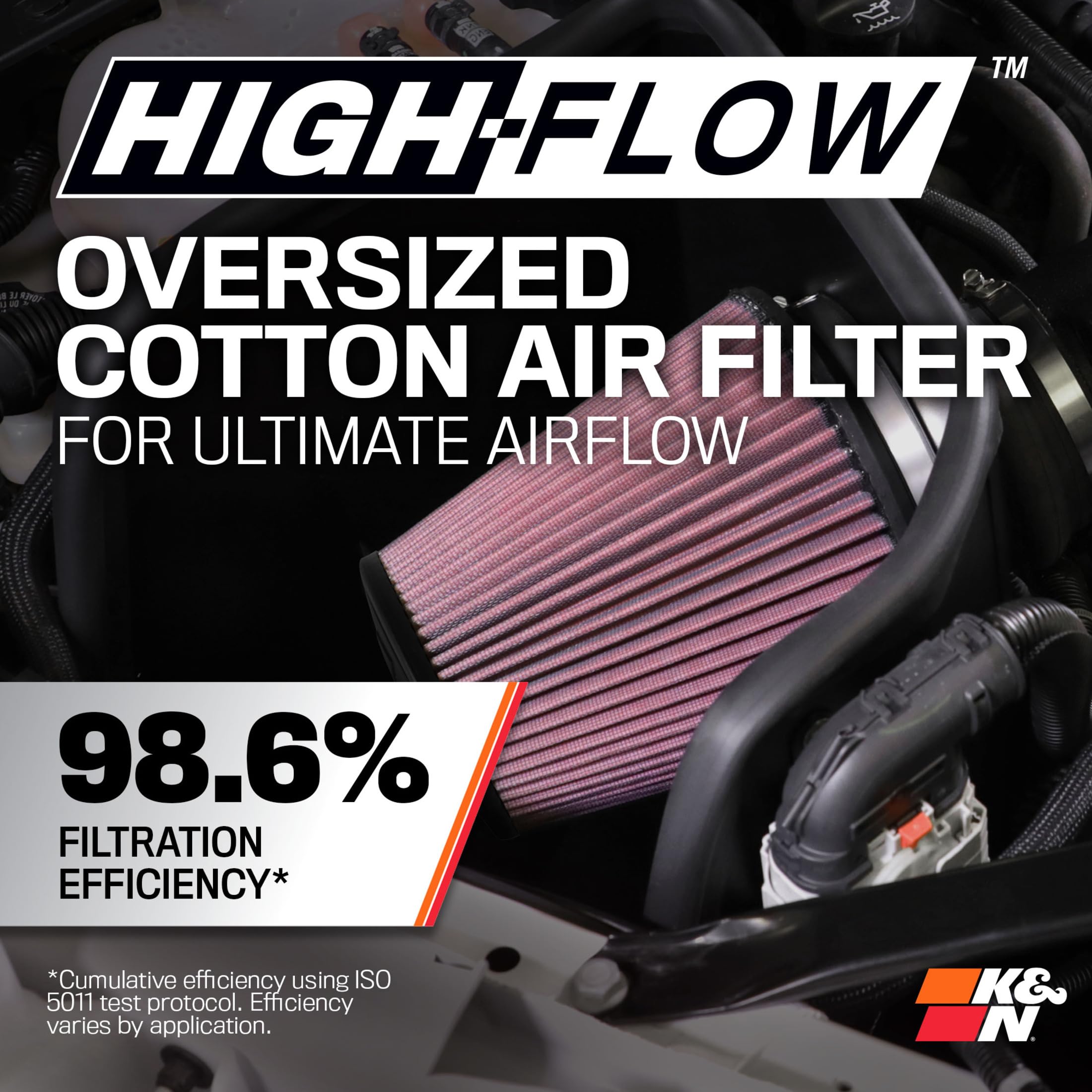 K&N Cold Air Intake System: High-Flow Air Filter, Towing & Increase Performance: Compatible with 1999-2007 Chevy/GMC/Cadillac: Silverado, Suburban, Tahoe, Sierra, Yukon, Escalade, Avalanche, 57-3023-1
