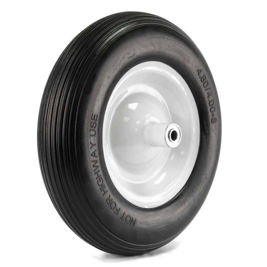 480/400-8 Martin Wheel 15.5" No-Flat Wheelbarrow Wheel 6x5/8" Hub - Rib Tread