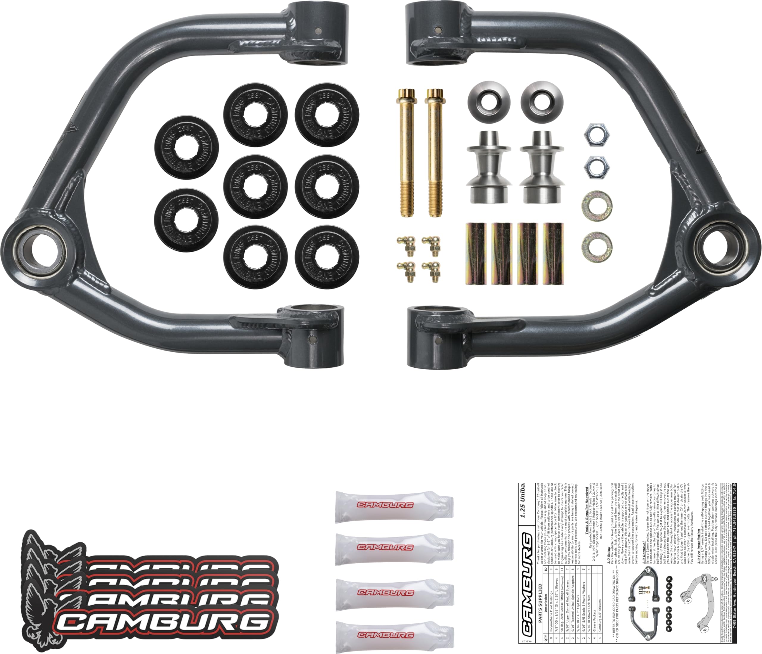 Camburg Front Suspension Upper Control Arm Kit CAM-110134: Compatible with 2017-2018 Ford F-150 Raptor