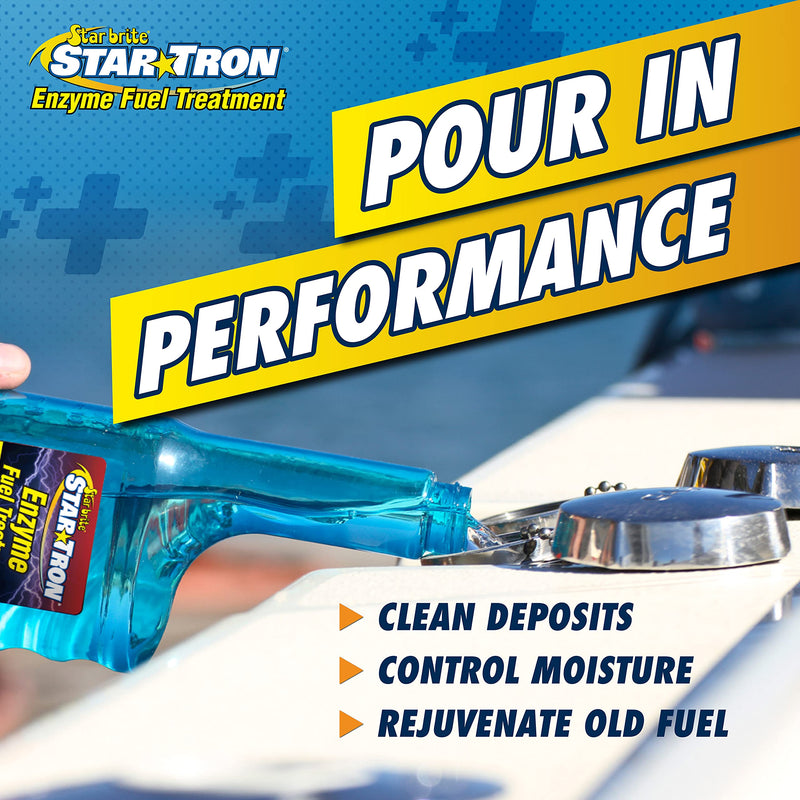 Enzyme Fuel Treatment Star Tron - Small Engine Formula - 16 Oz Treats up to 96 Gals, Gas Additive Rejuvenates & Stabilizes Old Gasoline, Cures & Prevents Ethanol Problems, Improves MPG (014316)