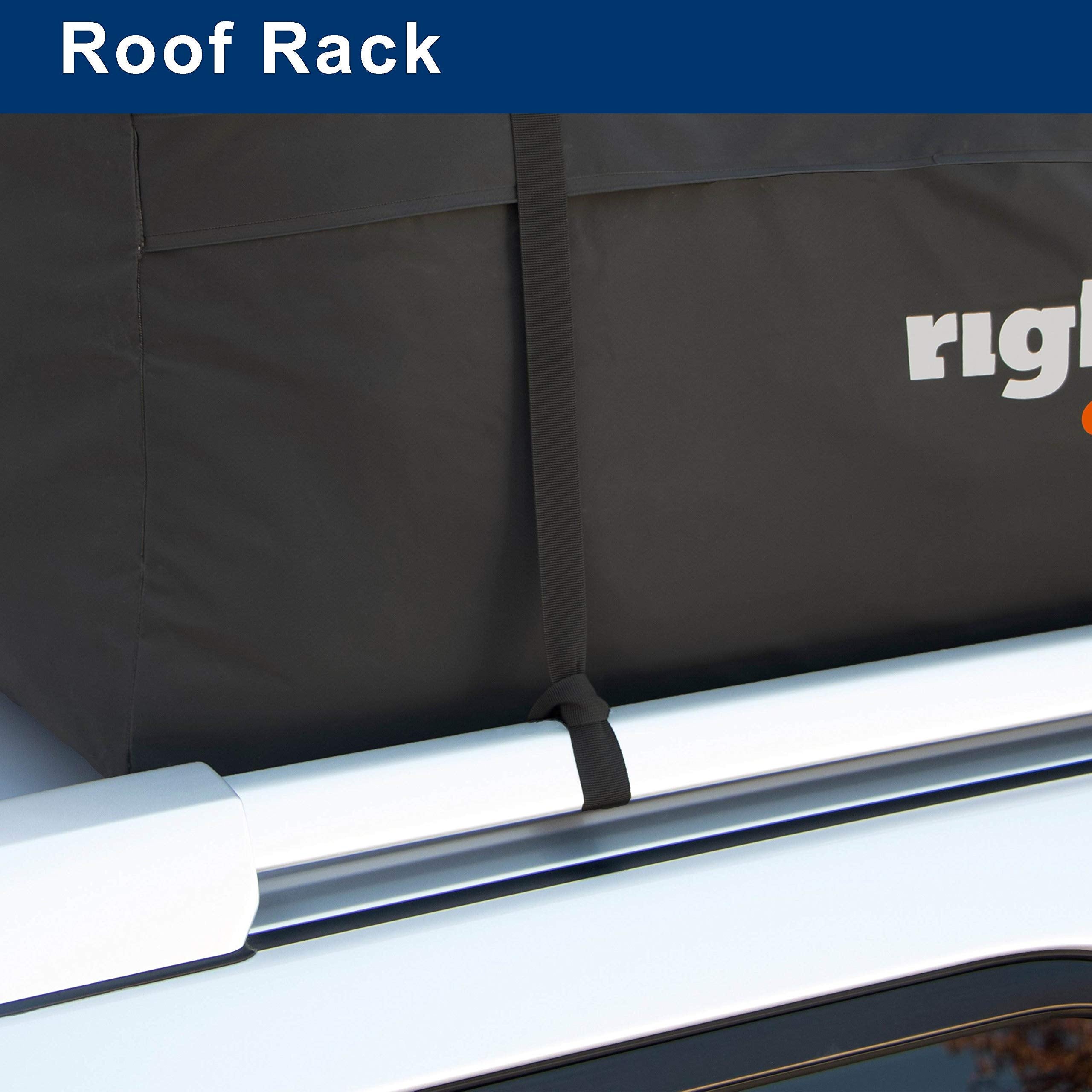 Rightline Gear Weatherproof Range Jr Rooftop Cargo Carrier for Top of Vehicle, Attaches With or Without Roof Rack, 10 Cubic Feet, Black