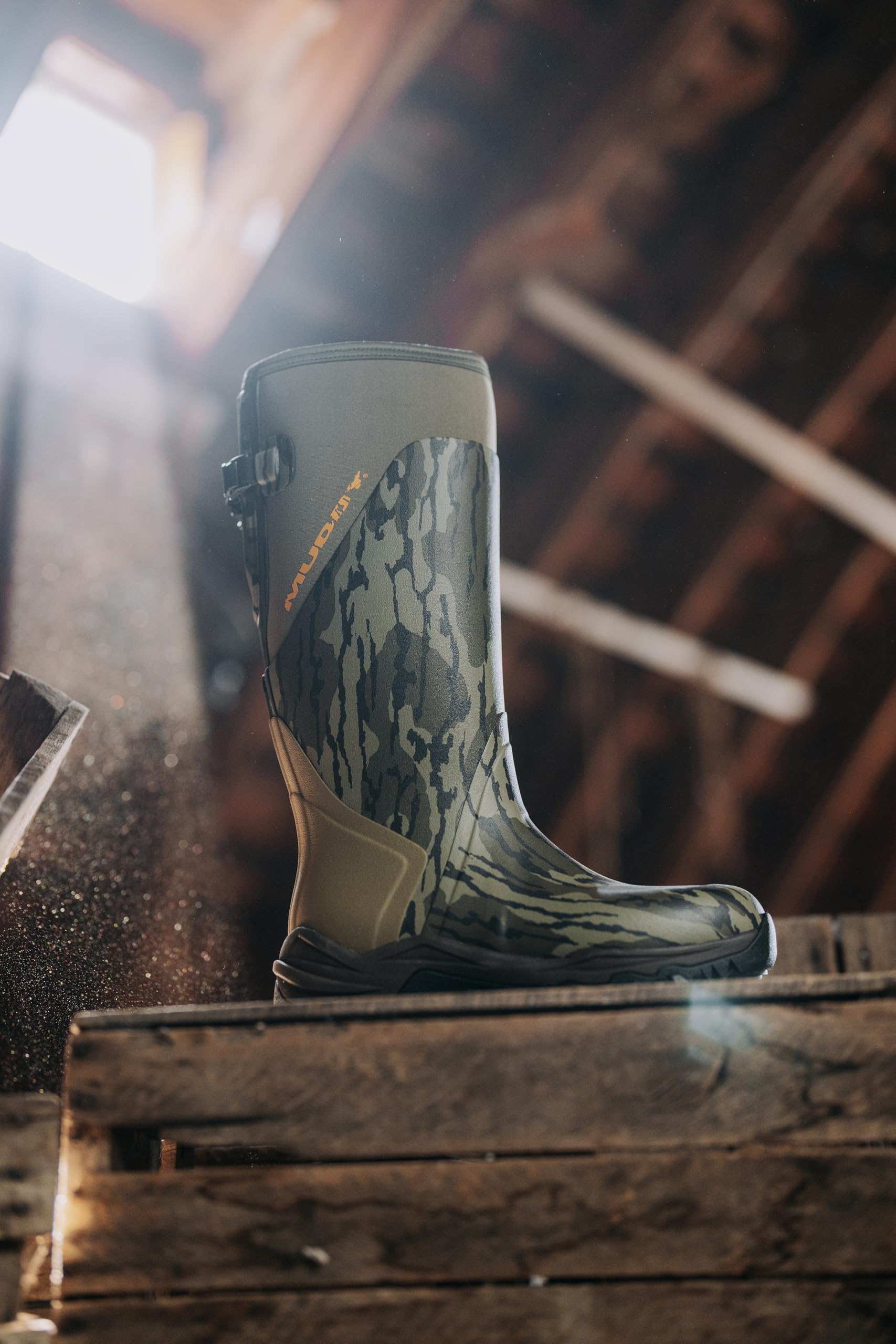 Muddy Outdoors MTX Men's 17" Rubber Boots Mossy Oak Bottomland 9 D