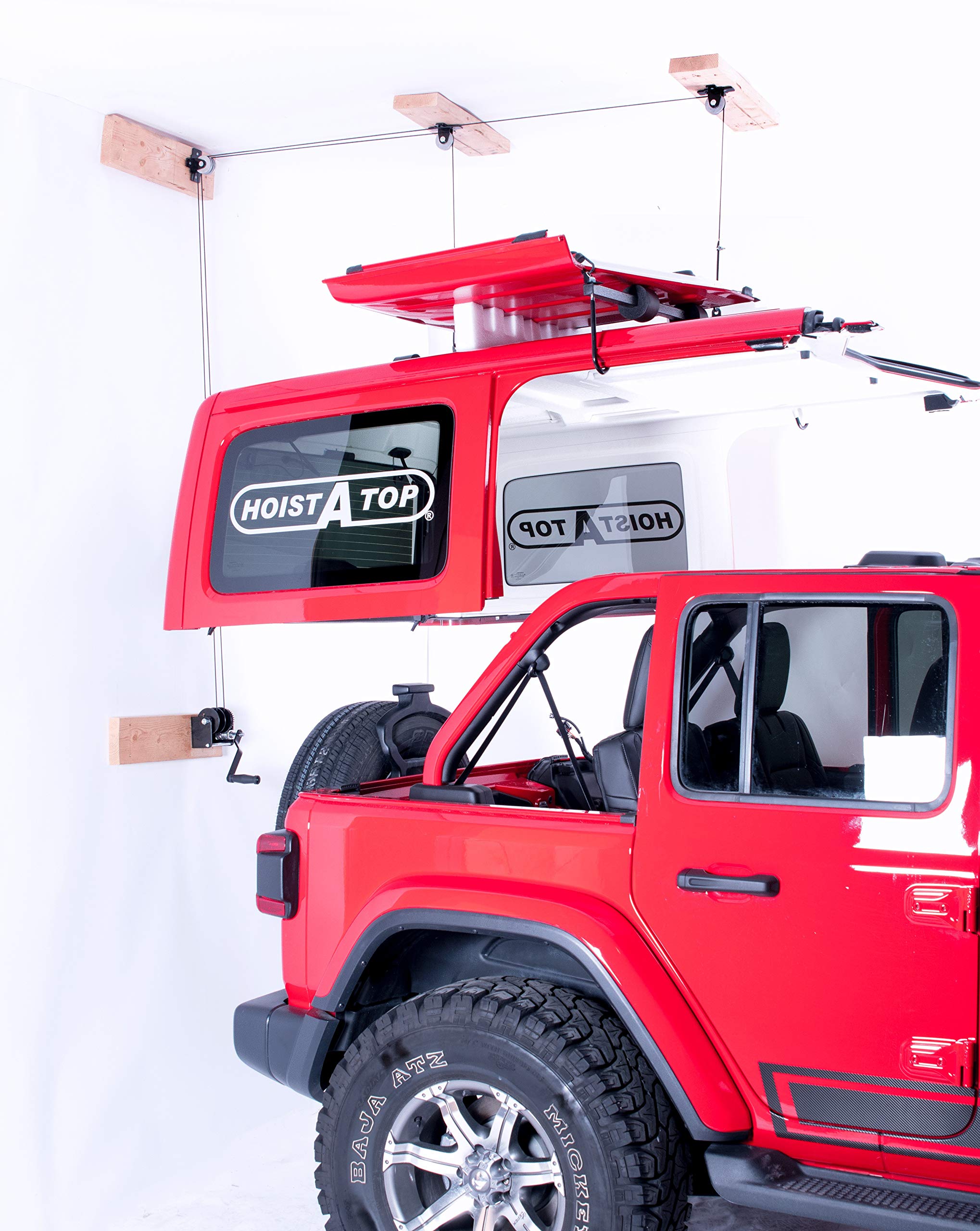 Lange Crank Hoist-A-Top Originals for 2 Door JL Jeeps Hardtop Removal System with Hand Crank