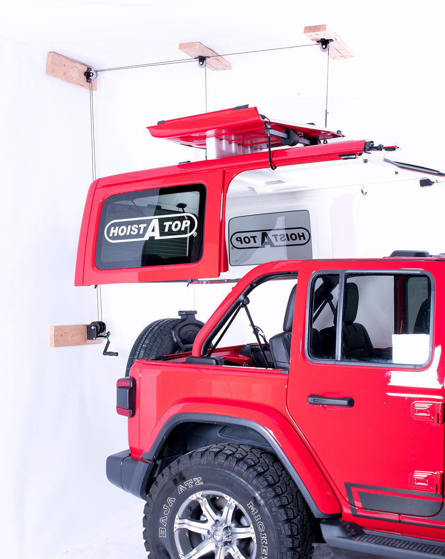 Lange Crank Hoist-A-Top Originals for 2 Door JL Jeeps Hardtop Removal System with Hand Crank