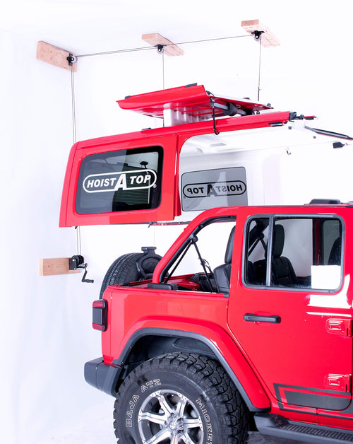 Lange Crank Hoist-A-Top Originals for 2 Door JL Jeeps Hardtop Removal System with Hand Crank