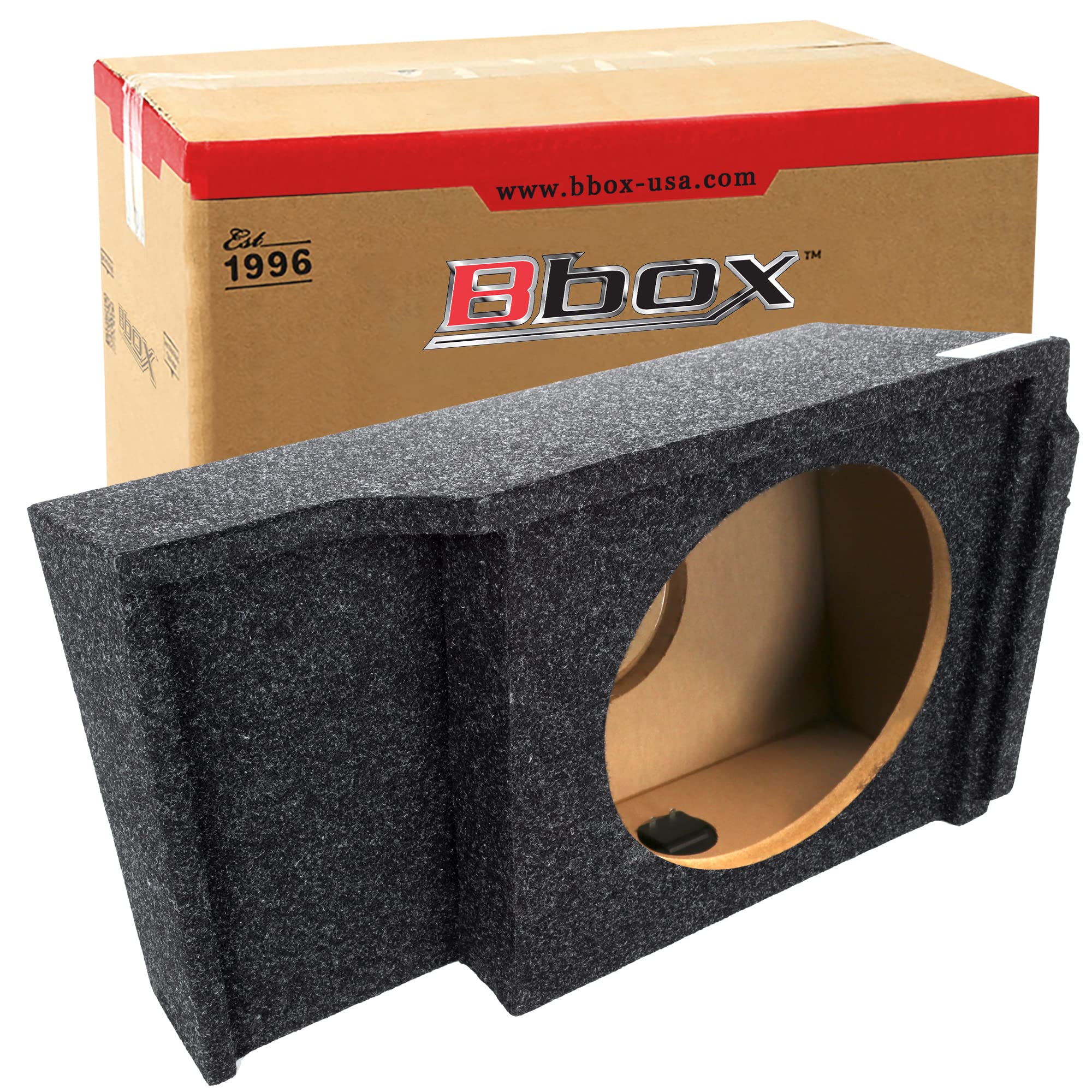 Atrend Single Bbox Sealed 12 Inch Subwoofer Enclosure - Accu-Tuned Subwoofer Boxes - Box Improves Audio Quality, Sound & Bass - Fits 1999-2007 Chevrolet/GMC Silverado/Sierra Extended Cab