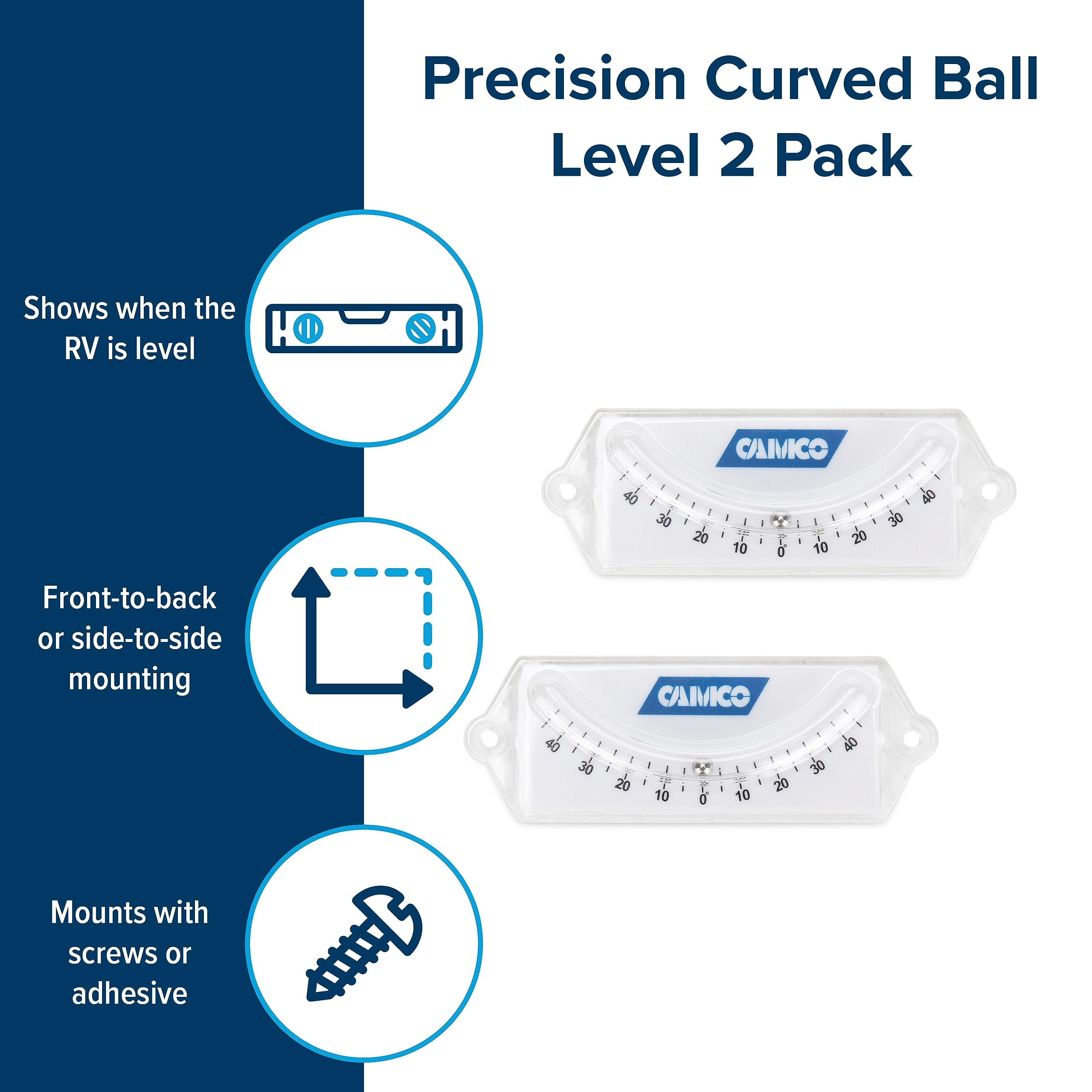 Camco AccuLevel Camper/RV - Features Front to Back/Side to Side RV Leveling