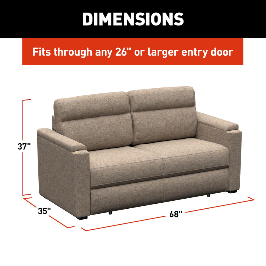 Dellmead THOMAS PAYNE Signature Heritage Series 68" RV Rest Easy Sleeper Sofa with Easy-to-Use Fold-Out Mechanism, 81" Bed Depth - 2024044355