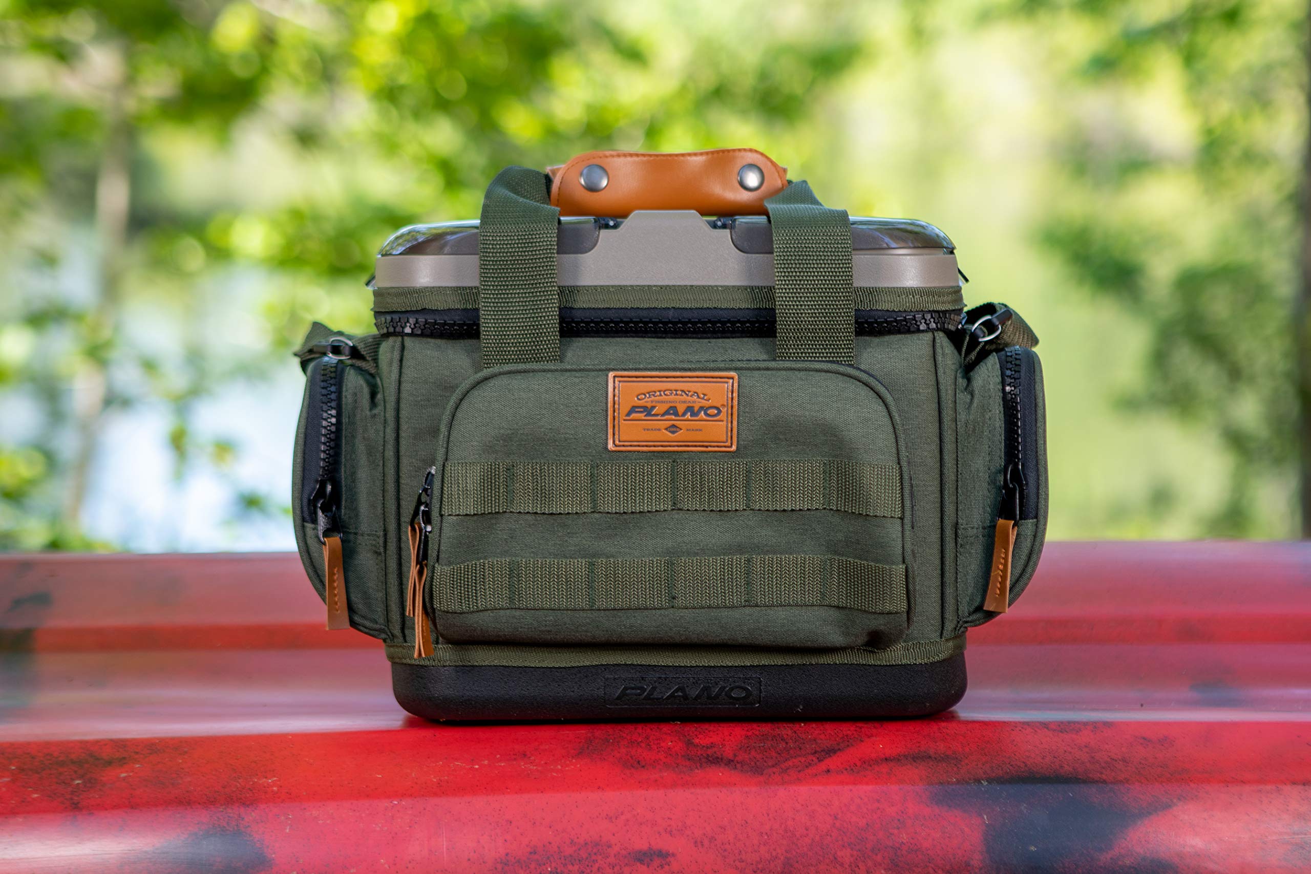 A-Series Plano Molding 2.0 Quick-Top 3600 Tackle Bag, Forest Green, Includes 4 3600 StowAway Storage Boxes, Water-Resistant Protection, Soft Tackle Bag
