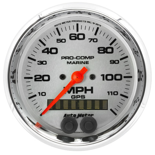Auto Meter Ultra-Lite Gauge 200637-35, Speedometer, 3 3/8", 120Mph, GPS, Marine Chrome