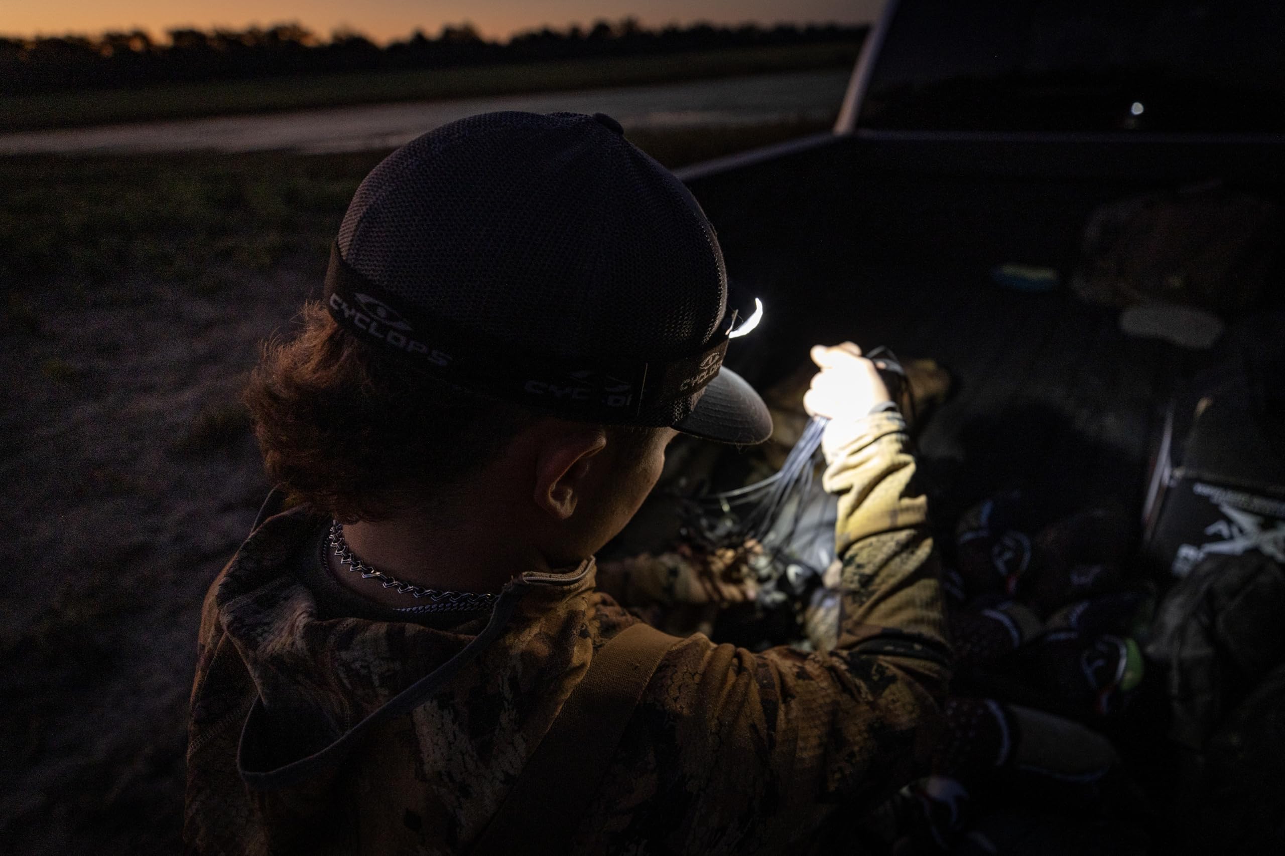 Trio 300 Cyclops | Tactical Durable Lightweight Compact Weather Resistant IPX4 Adjustable Headband 4 Modes Bright 3 Color LED 300 Lumen Headlamp| AAA Battery Included | Pack of 3