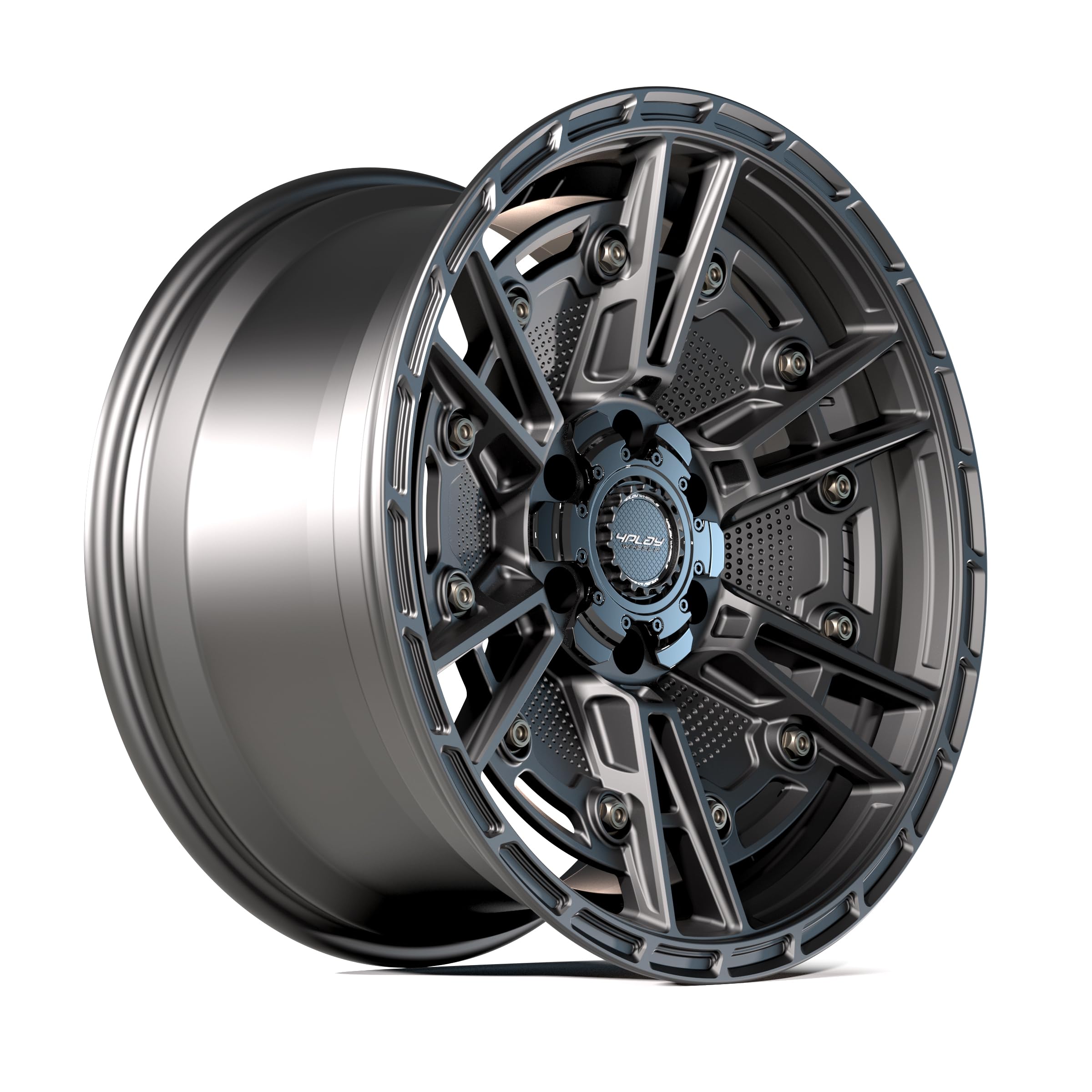 4PLAY 4PS01 Wheels 18 Inch Rim Fits 6x135 & 6x139.7 18x9 Satin Black (1)