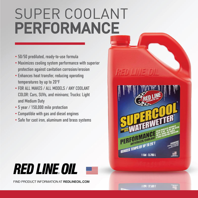 Supercool Red Line 81215 Performance Antifreeze/Coolant, Ready to Use Formula - 1 Gallon