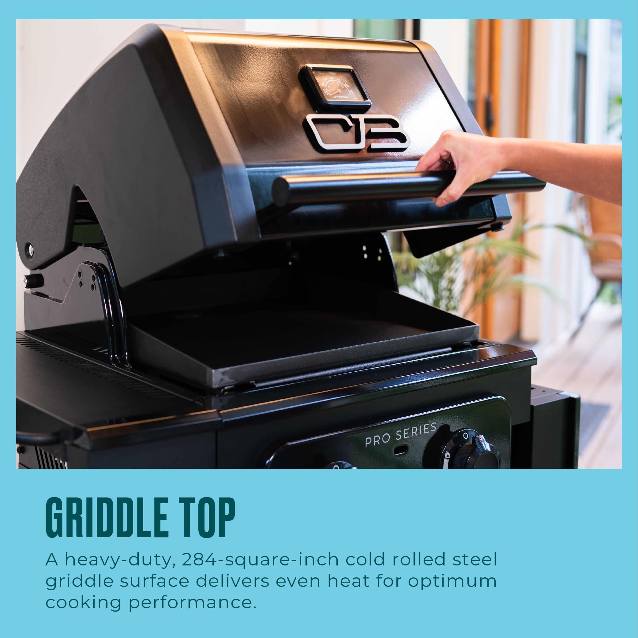 Pro Series Charbroil with Amplifire Infrared Technology 2-Burner Propane Gas Grill and Griddle Cabinet, Black - 463676724