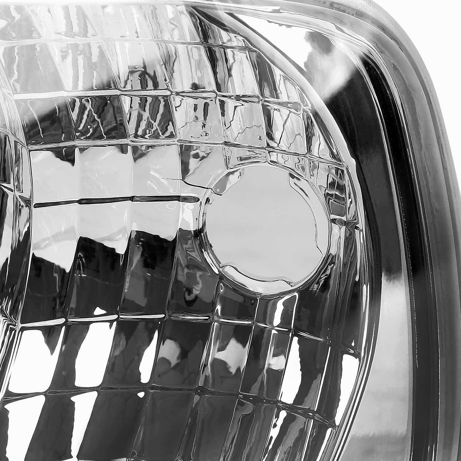 Crystal Chrome Spec-D Tuning Led Headlights + Clear Corner Lamps for 1997-2003 Ford F150/250 Expedition Left + Right Pair