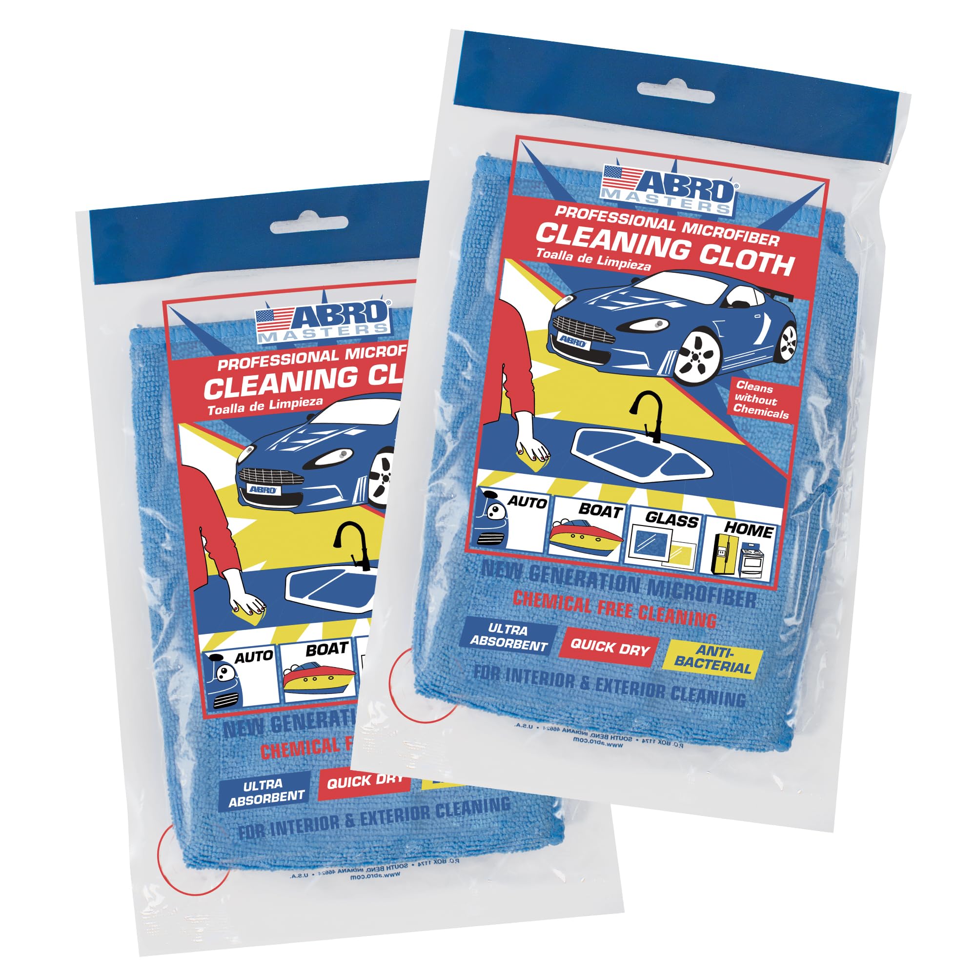 ABRO Car Detailing Kit Professional Grade, Includes Streak Free Glass Cleaner, Wheel Cleaner, 2 Mircofiber Cleaning Towels, Interior & Exterior Wash