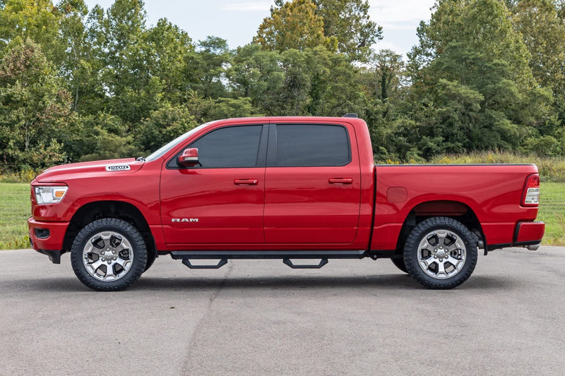 Rough Country Adjustable SRX2 Aluminum Steps for Ram 1500 (2019-2025) 1500 TRX (2021-2024) - Modular Running Boards with Slide-Adjust Steps
