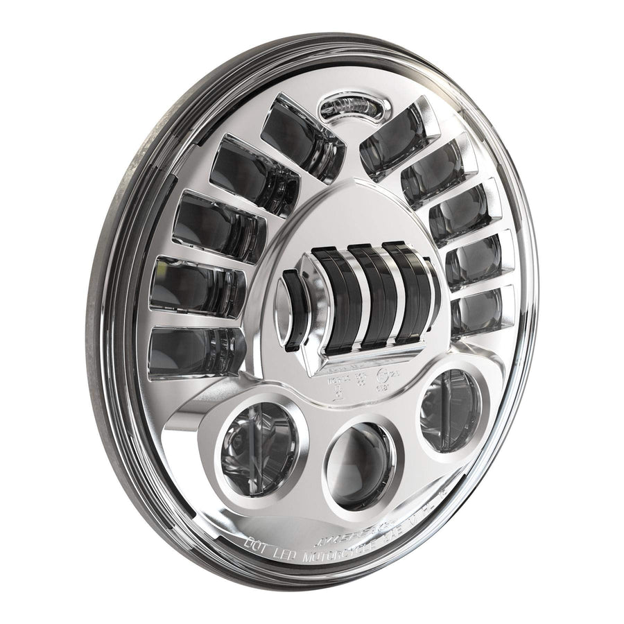 Model 8790 J.W. Speaker 0553431 LED High and Low Beam Headlight with Chrome Inner Bezel, 1 Pack