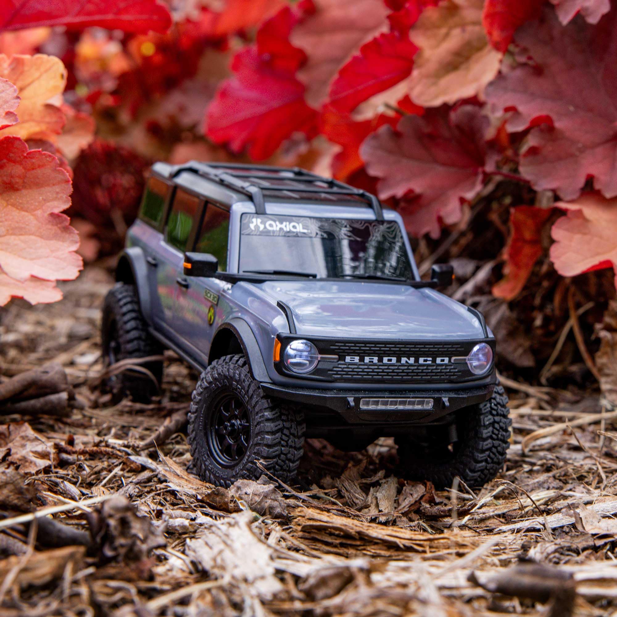 1/30 Axial SCX30 Ford Bronco 4X4 RTR Brushed Rock Crawler (Battery & Charger Included), Gray, AXI-2048T2