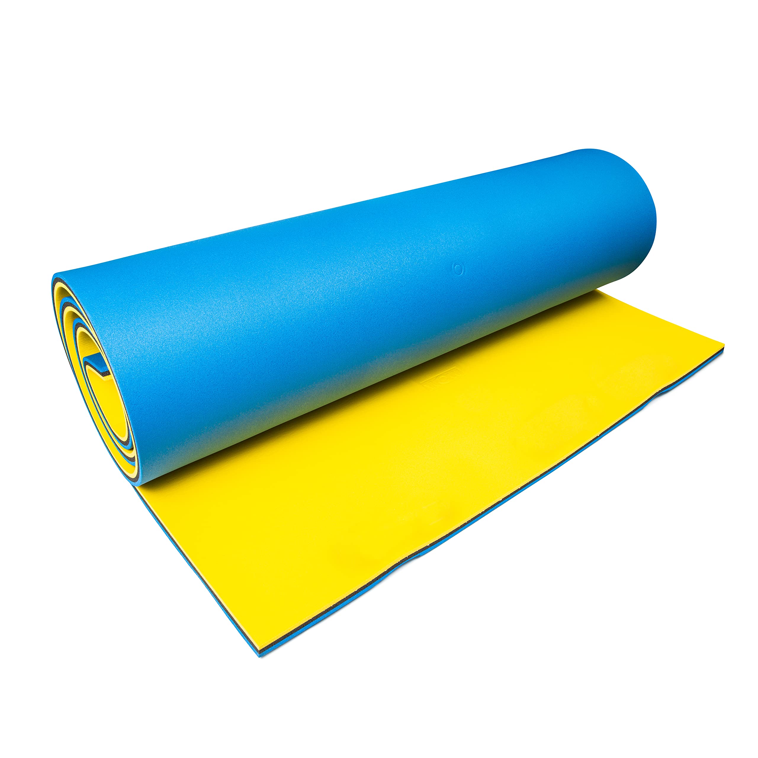 WOW Sports 16X6ft CHILLRAFT Floating Foam Water Mat, Lily Pad, Blue Black and Yellow