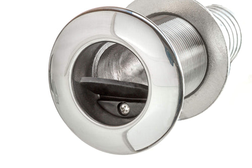 Attwood Boat Self-Bailing 66553-3 Cockpit Barbed Stainless Steel 1 ½-Inch Scupper Valve
