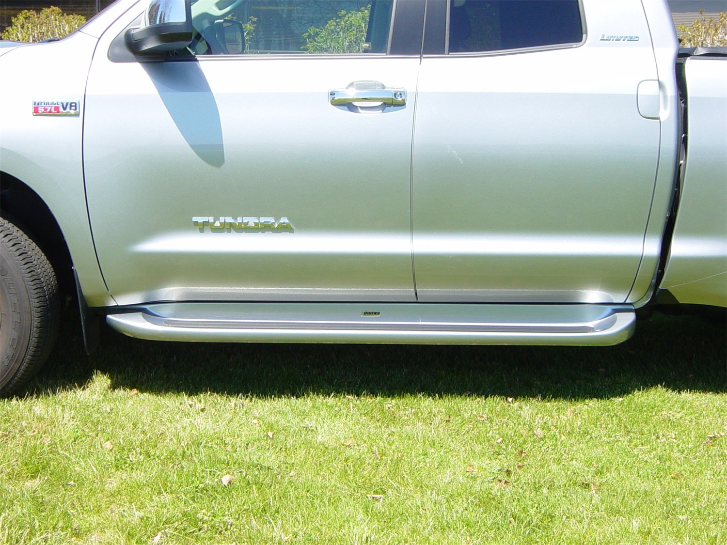 Owens Products Glastep 2186 Custom Molded Fiberglass Gray Running Boards 07-16 Toyota Tundra Double Cab 1 Pack