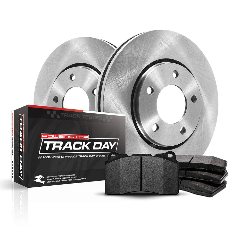 Track Day Power Stop TDBK2276 Front Brake Kit- Brake Rotors and Brake Pads For Honda S2000 2000-2009 [Model Specific]