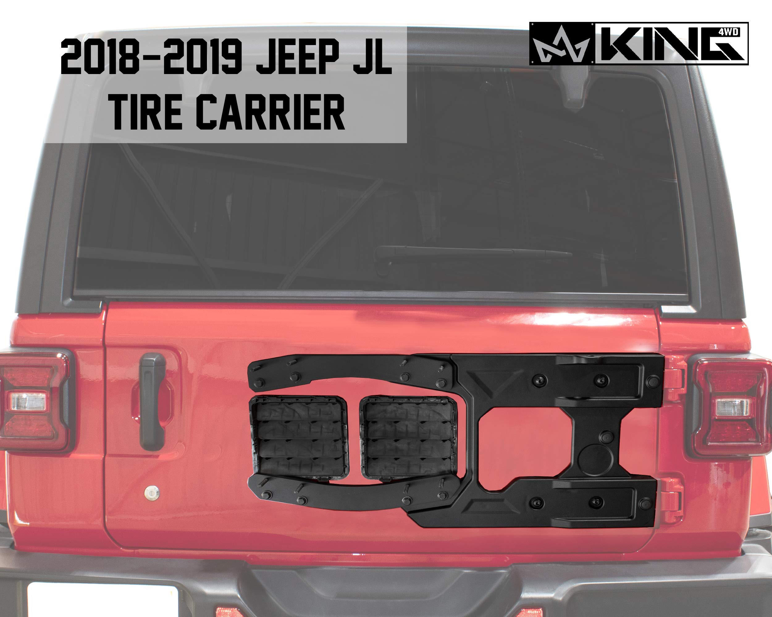 4WD King RTG Heavy Duty Tire Carrier - JL 2018-2020 Jeep Wrangler & Wrangler Unlimited