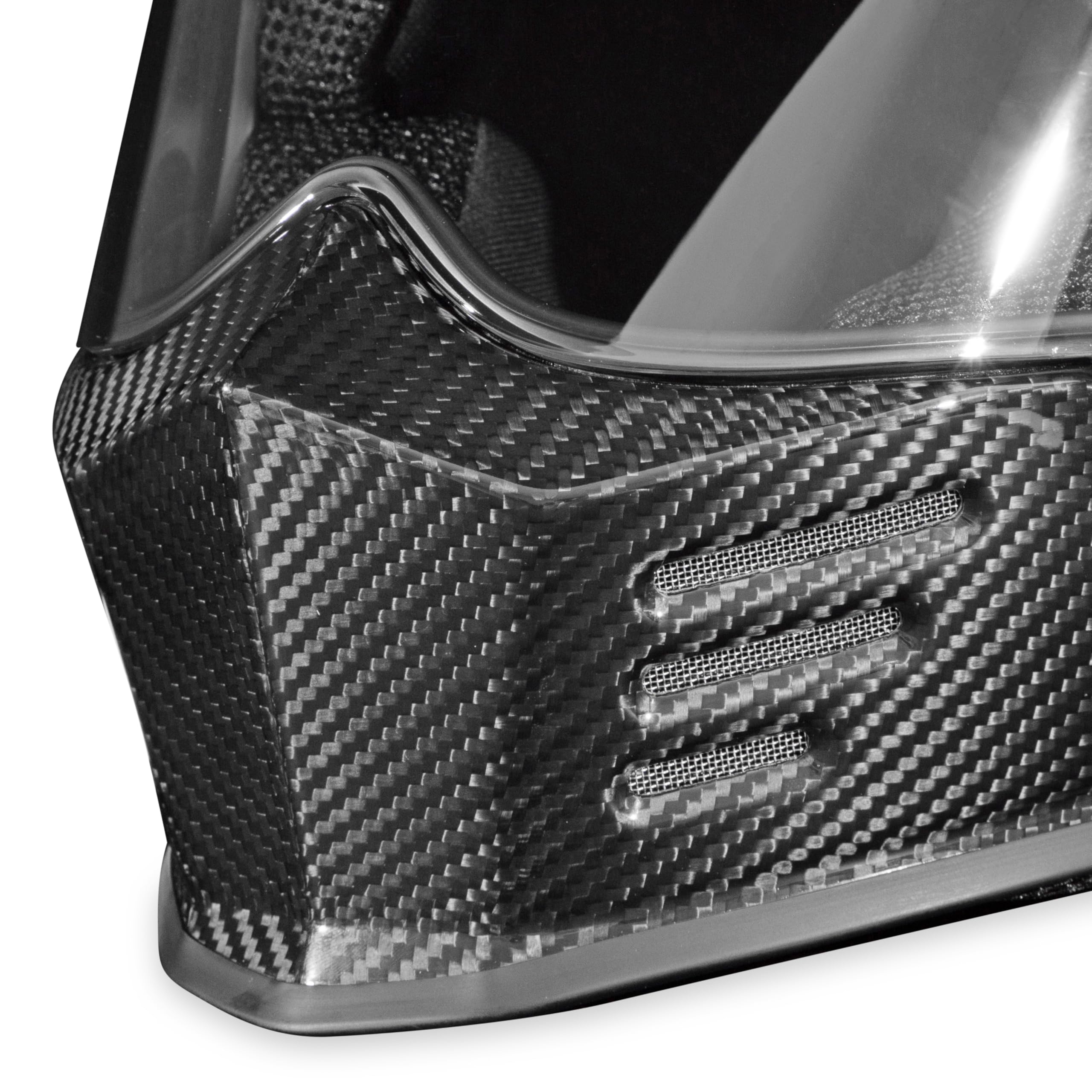 Outlaw Bandit Simpson 3 Motorcycle Helmet - Carbon Fiber - Large | Full Face with Clear 4 Position Racheting Visor Shield | Lightweight | Vented | DOT/Snell M2020 Approved for Street & Track (OB3CLG)