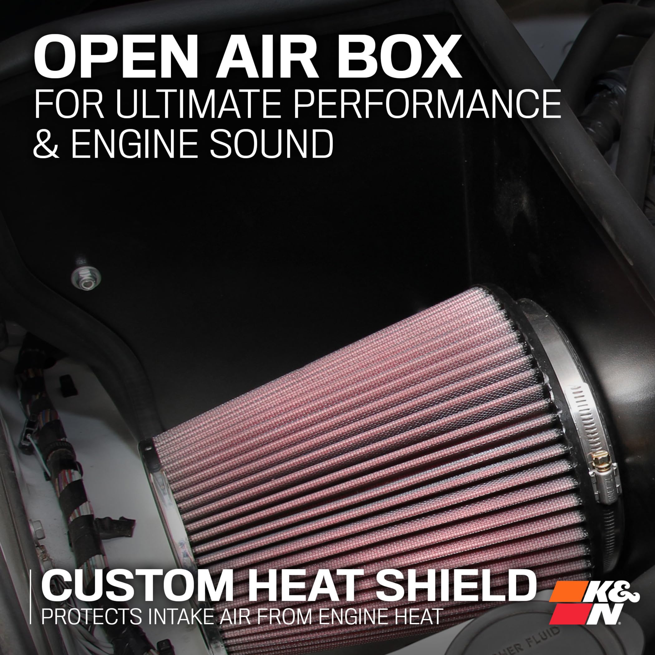 Cold Air Intake System K&N: High-Flow Air Filter, Increase Performance & Towing: Compatible with 2012-2021 Toyota, Sequoia, Tundra, 63-9036