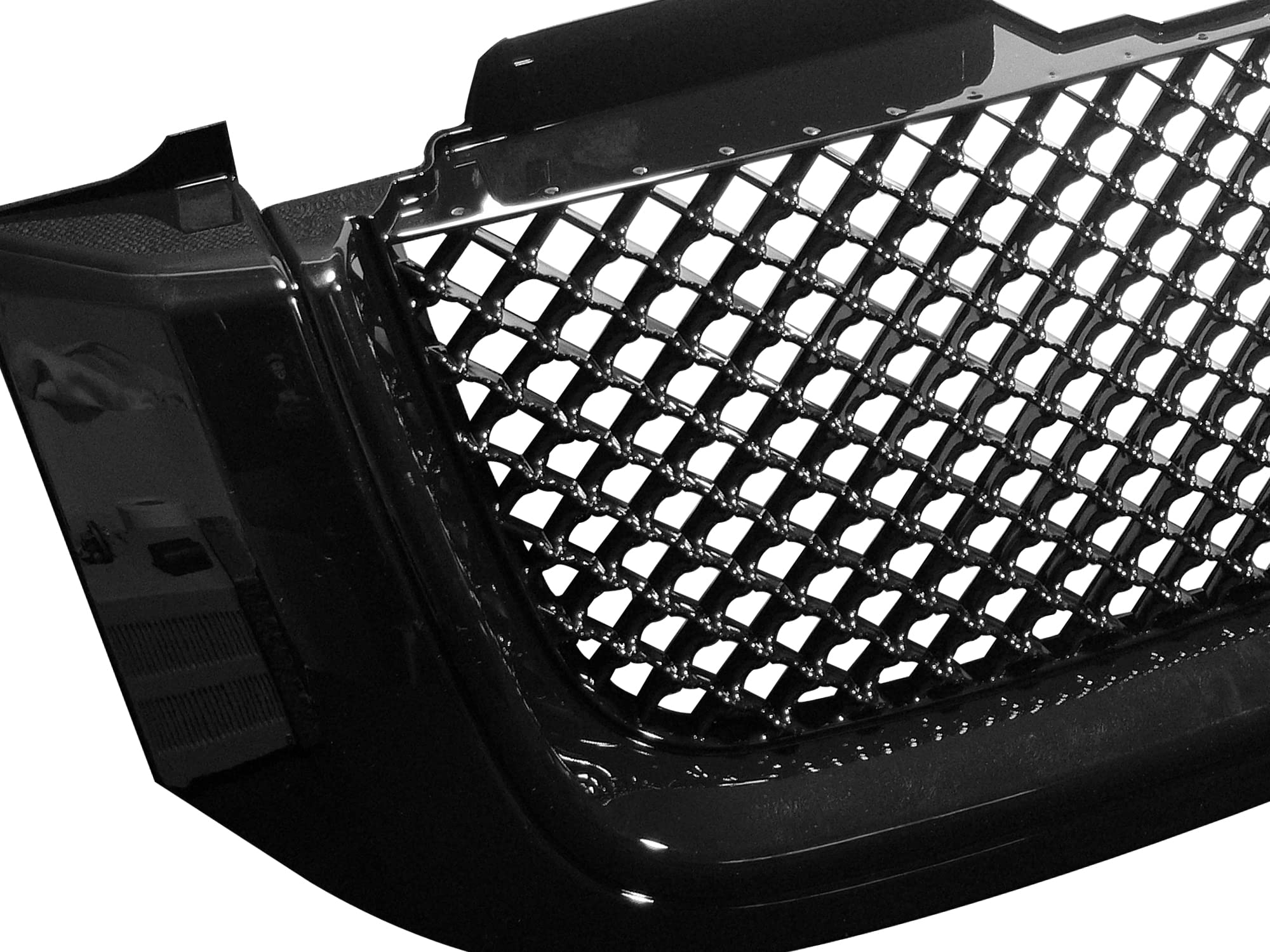 7148604 Armordillo USA Mesh Front Hood Grille - Gloss Black Fits 2002-2008 GMC Envoy