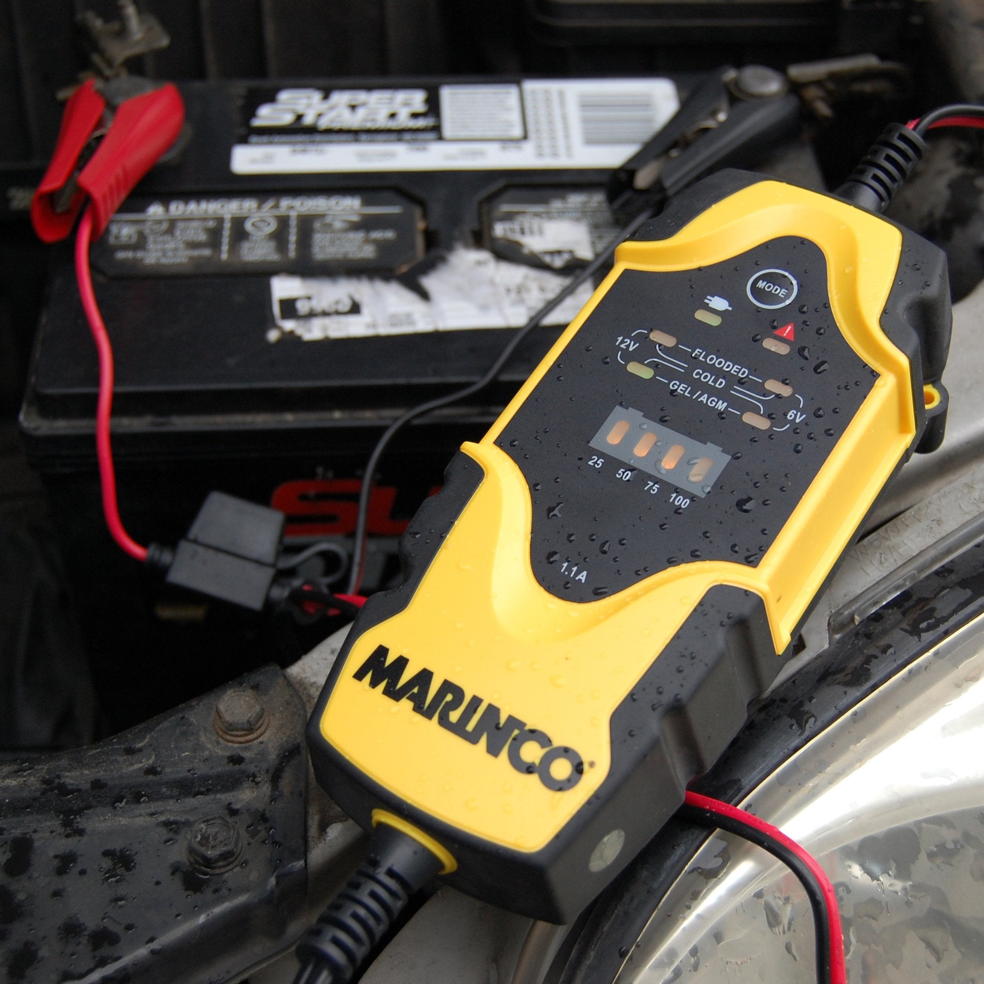 ChargePro Marinco 1.1A 6V/12V Portable Battery Charger Maintainer