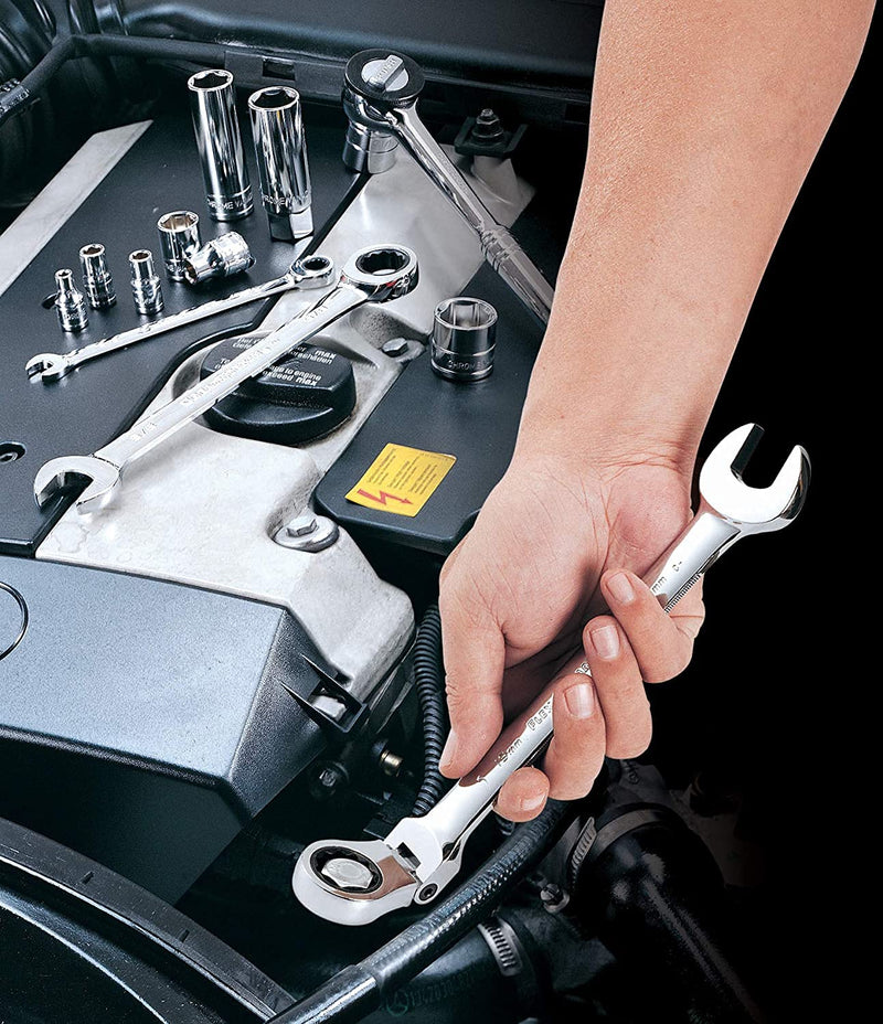 12 Piece GEARWRENCH Flex Head Ratcheting Combination Wrench Set | 12 Point | Metric | 9901D