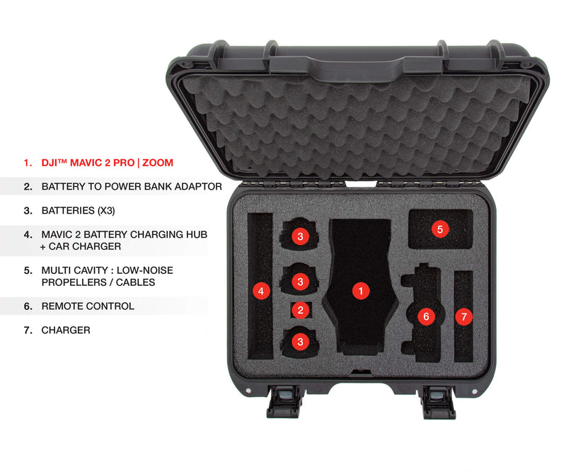 Nanuk Case for DJI Mavic 2PZ w/foam insert - Black 920-MAV2PZ1