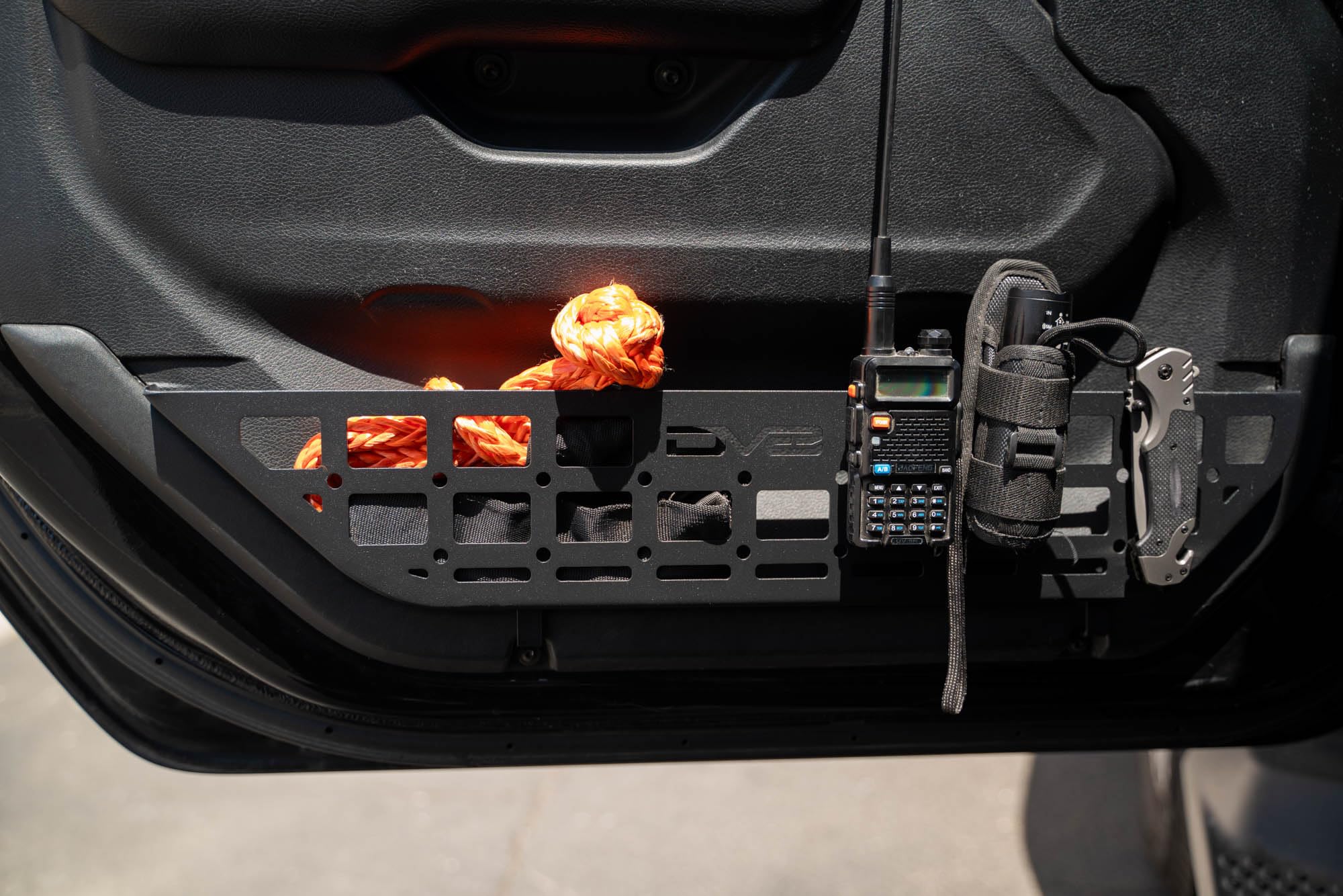 Slim DV8 Offroad Front Door Molle Pockets for 2018-2025 Jeep Wrangler JL & 2020-2025 Gladiator JT | Replaces The Weak Factory Netting | Molle Panel Design | Slimmer Width for Improved Legroom | Pair
