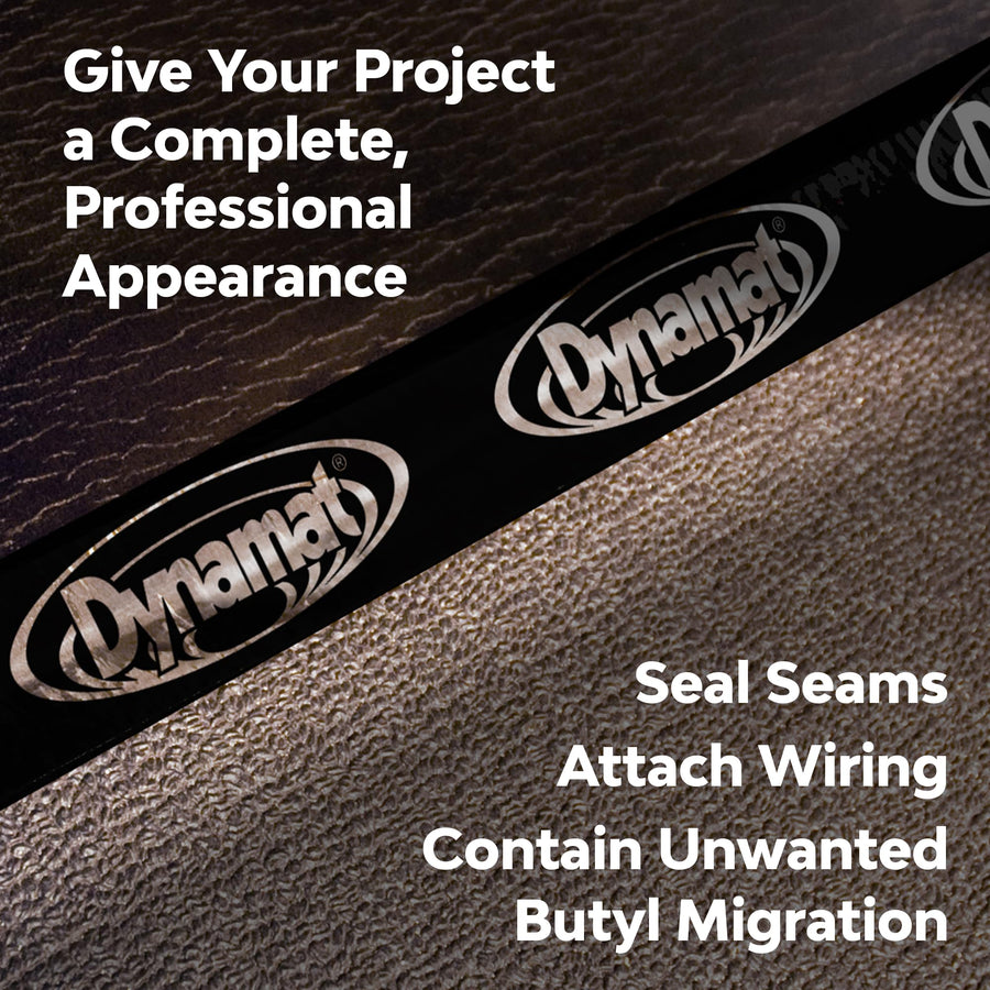 Dynamat DynaTape: Finishing Aluminum Tape for Use with Dynamat Sound Deadening & Car Insulation Material – Heavy-Duty Sealant Tape for Seams, Butyl Rubber, Wires – 1.5” in x 30 ft Roll
