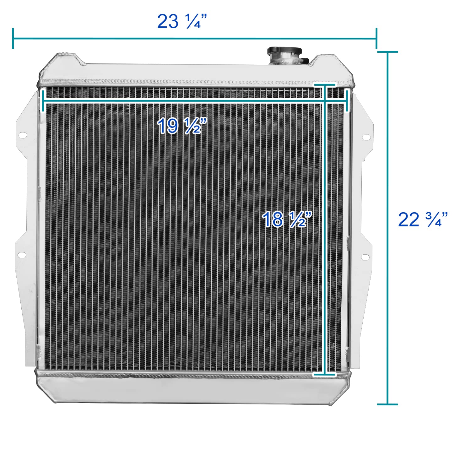 Cooling Spec-D Tuning Aluminum 3 Row Radiator with Fan Shroud Compatible with 1988-1995 Toyota 4Runner Pickup