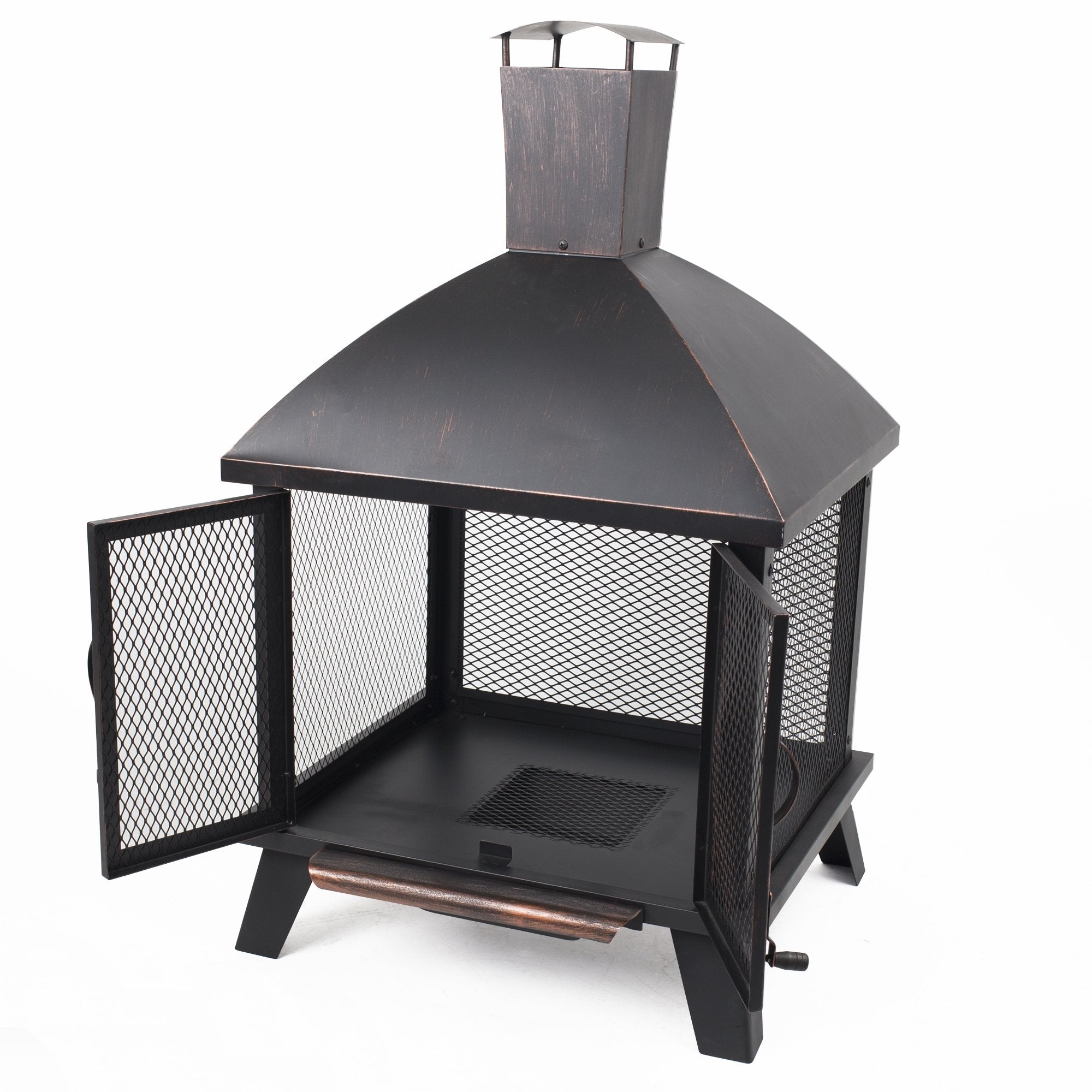 GHP Group Pleasant Hearth OFW577HC Stratford House Wood Burning Fire Pit