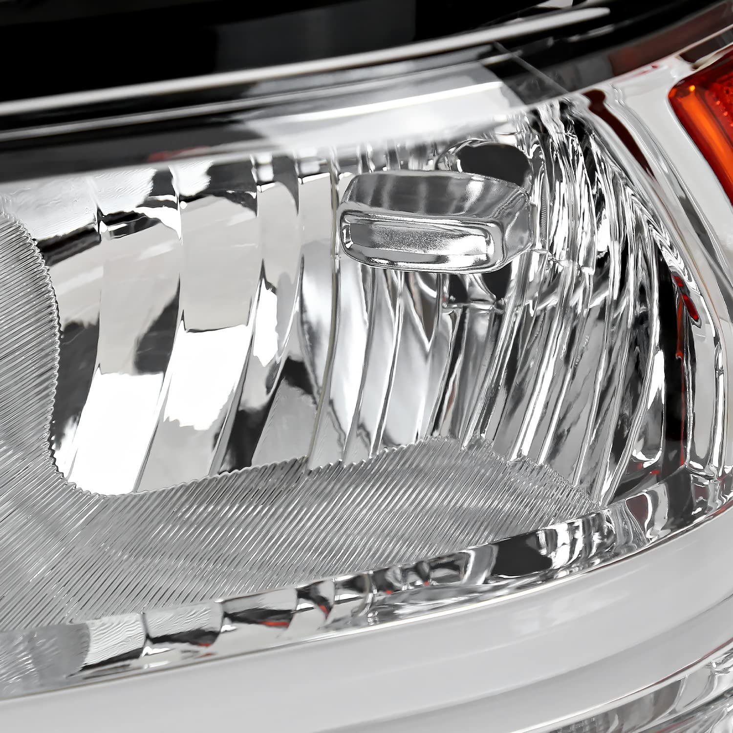 Chrome Headlights SPEC-D TUNING w/LED Tube Compatible with 2019-2024 Ram 2500/3500, Left + Right Pair Headlamp Assembly