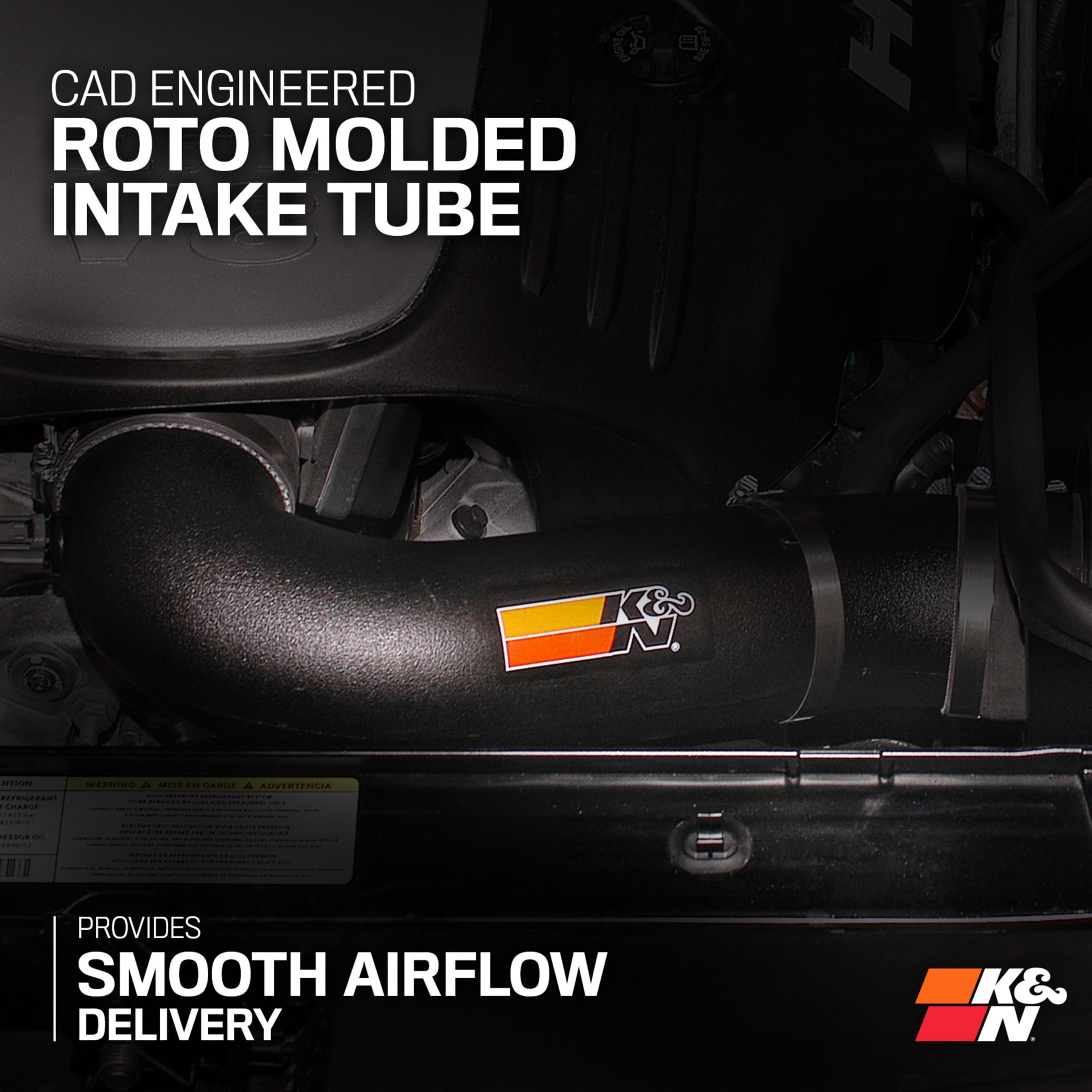 K&N Cold Air Intake System: High-Flow Air Filter, Acceleration & Increase Performance: Compatible with 2011-2023 Chrysler/Dodge: 300, 300C, Challenger, Charger, 63-1114