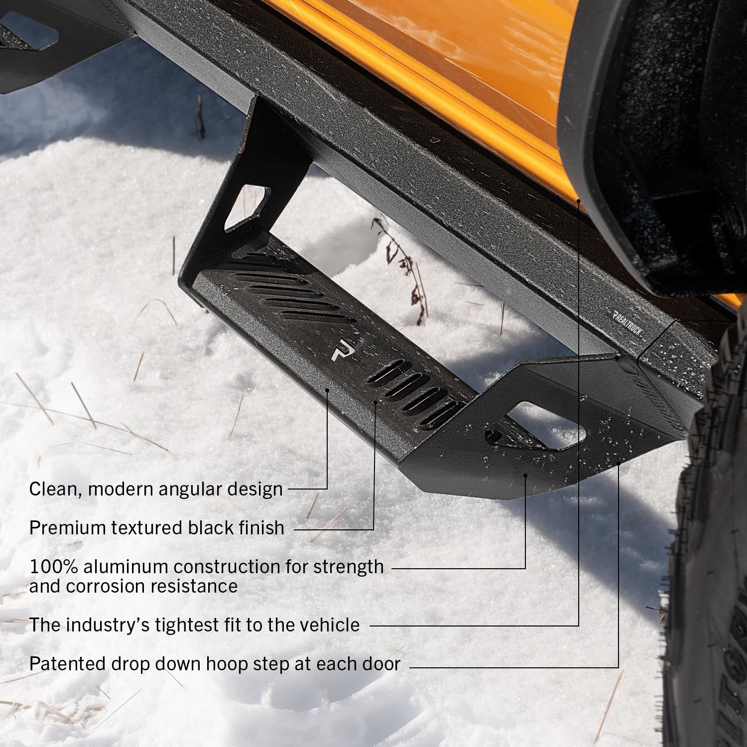 Predator Pro Steps RealTruck for RAM | Cab Length, Rust-Proof Aluminum, Textured Black | PRD2080CC-TX | Fits 2019 - 2025 Dodge Ram 2500 / 3500 Crew Cab