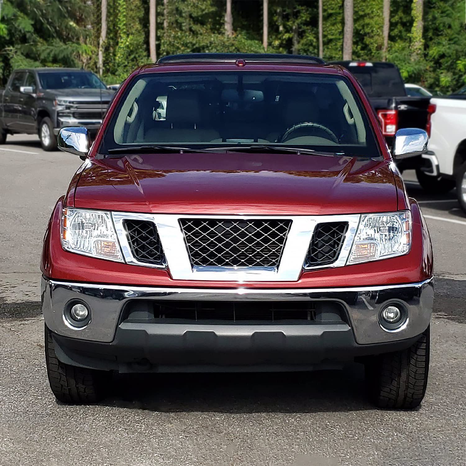 Fog Lights SPEC-D TUNING Chrome + Switch + Bezel Compatible with 2005-2019 Nissan Frontier, L+R Pair Assembly